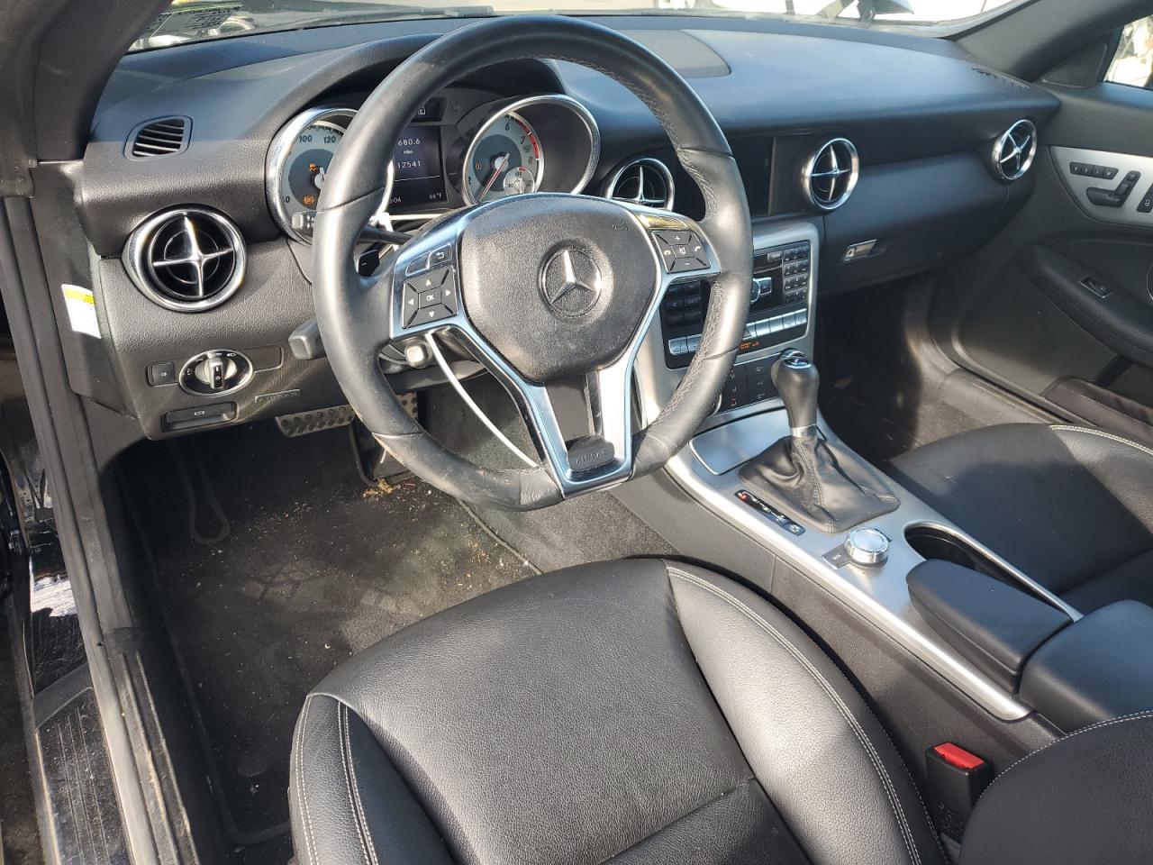 2012 Mercedes-benz Slk 350 Black vin: WDDPK5HA0CF014877
