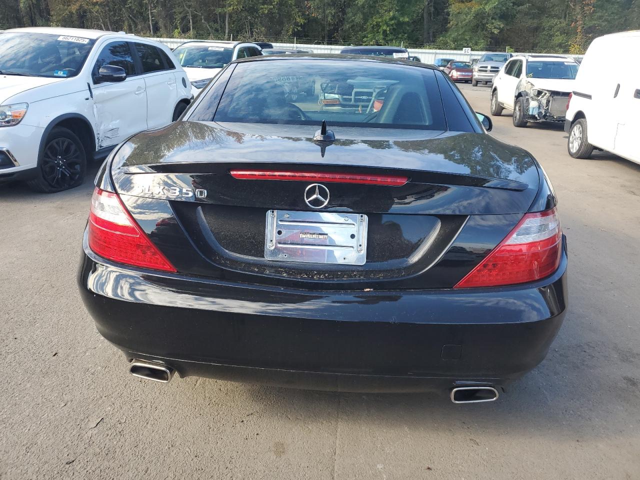 2012 Mercedes-benz Slk 350 Black vin: WDDPK5HA0CF014877