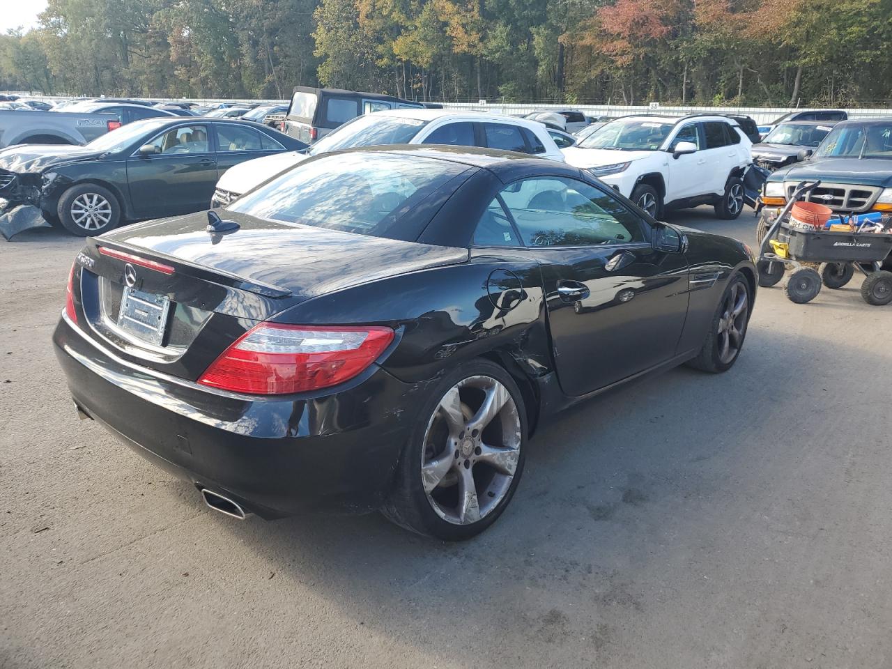 2012 Mercedes-benz Slk 350 Black vin: WDDPK5HA0CF014877