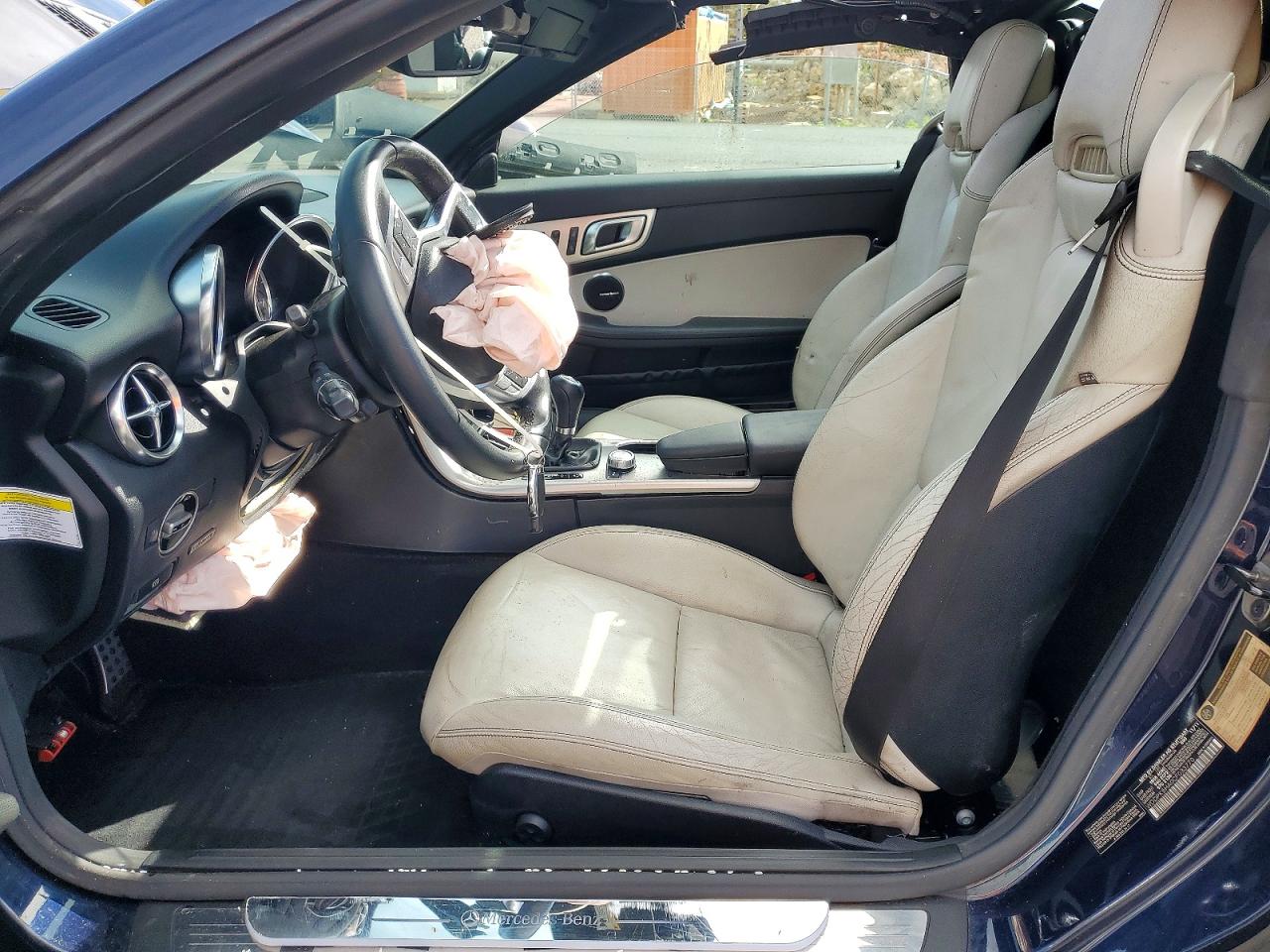 2012 Mercedes-benz Slk 350 Blue vin: WDDPK5HA0CF033770