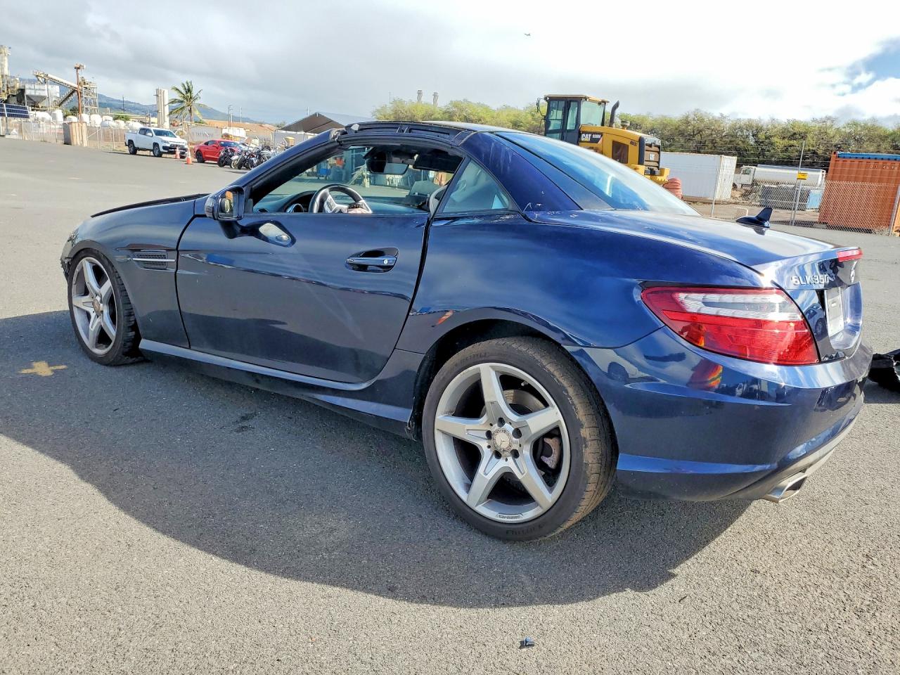 2012 Mercedes-benz Slk 350 Blue vin: WDDPK5HA0CF033770