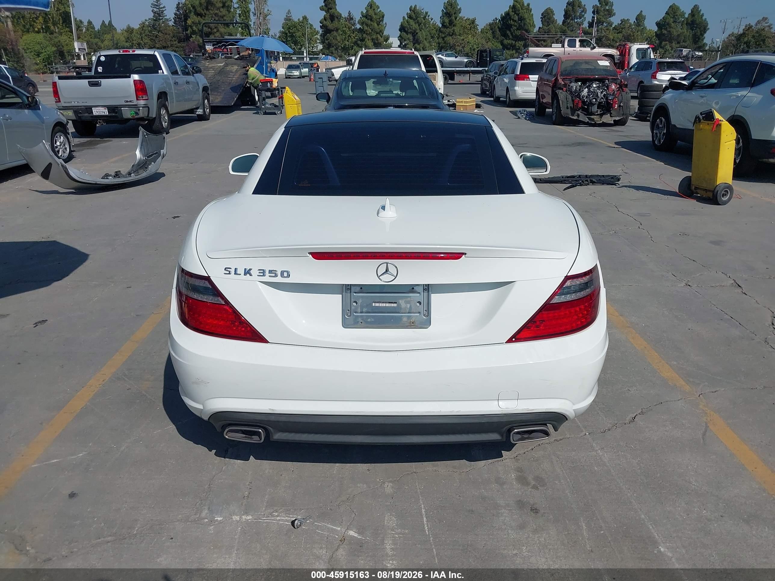 2014 Mercedes-benz Slk 350   Белый vin: WDDPK5HA0EF085502