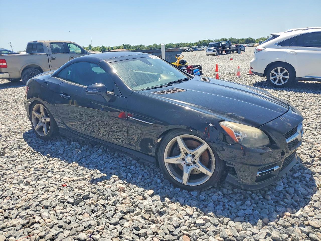 2012 Mercedes-benz Slk 350 Black vin: WDDPK5HA1CF038332
