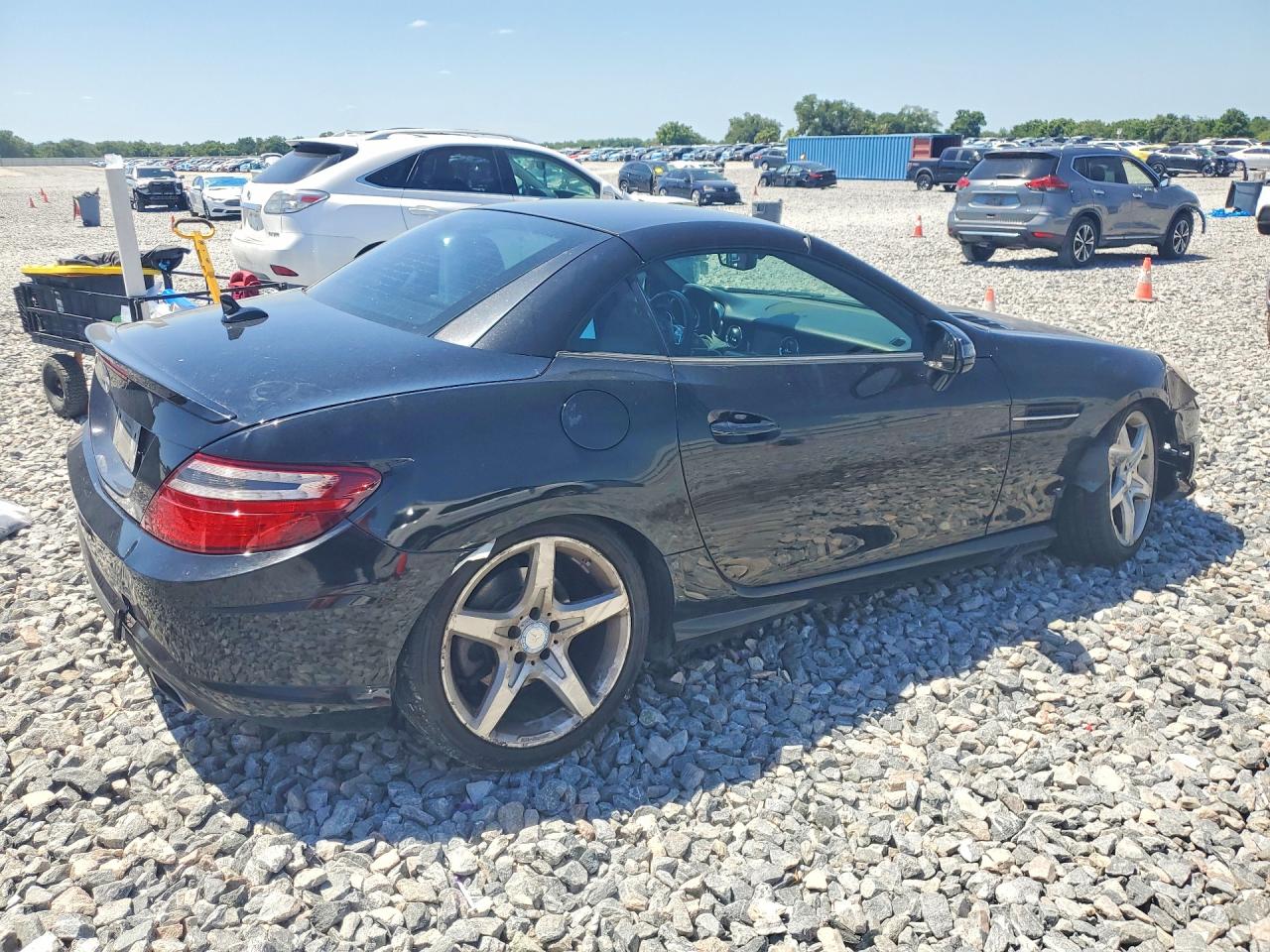 2012 Mercedes-benz Slk 350 Black vin: WDDPK5HA1CF038332
