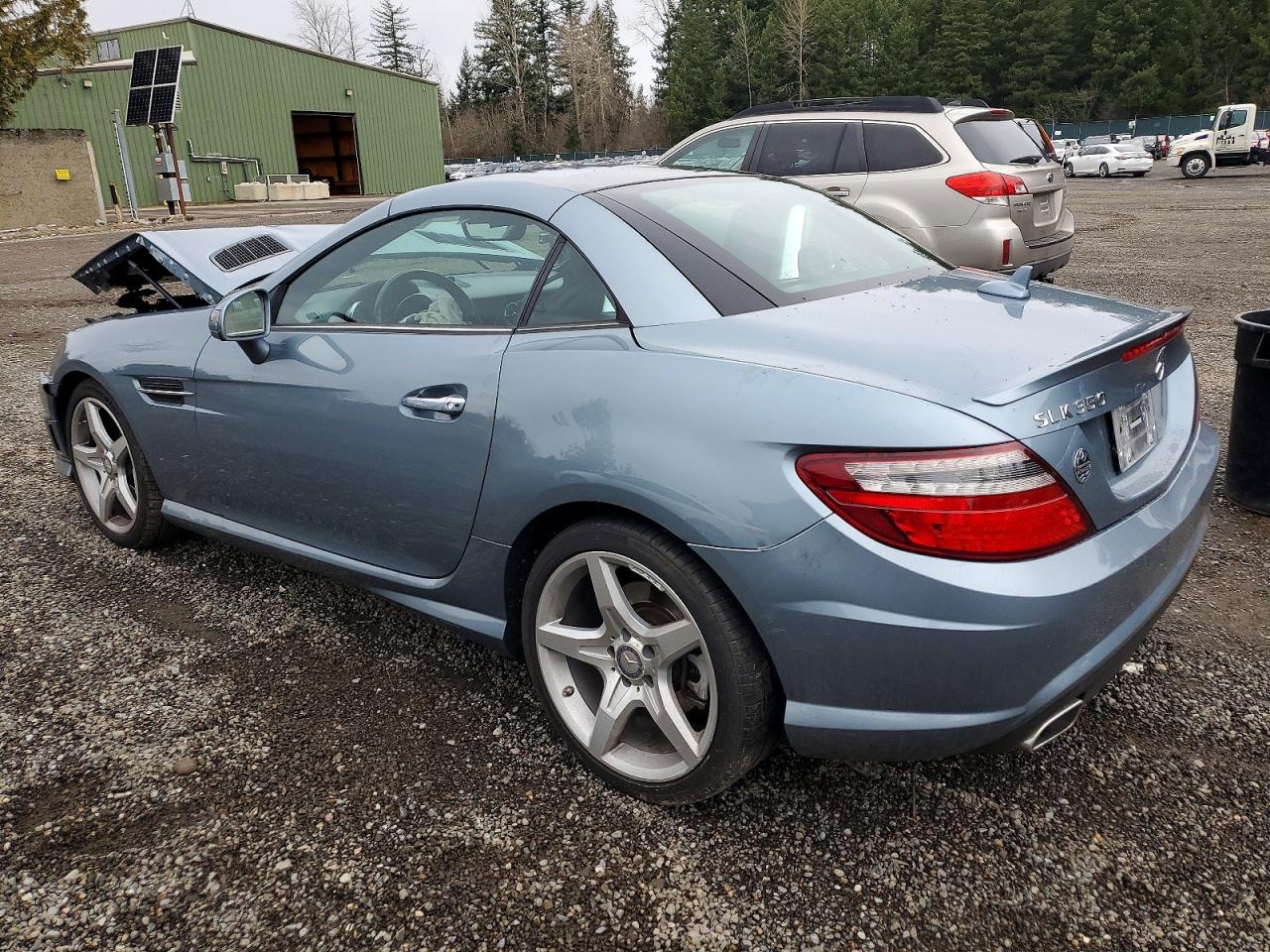2012 Mercedes-benz Slk 350 Blue vin: WDDPK5HA1CF040534