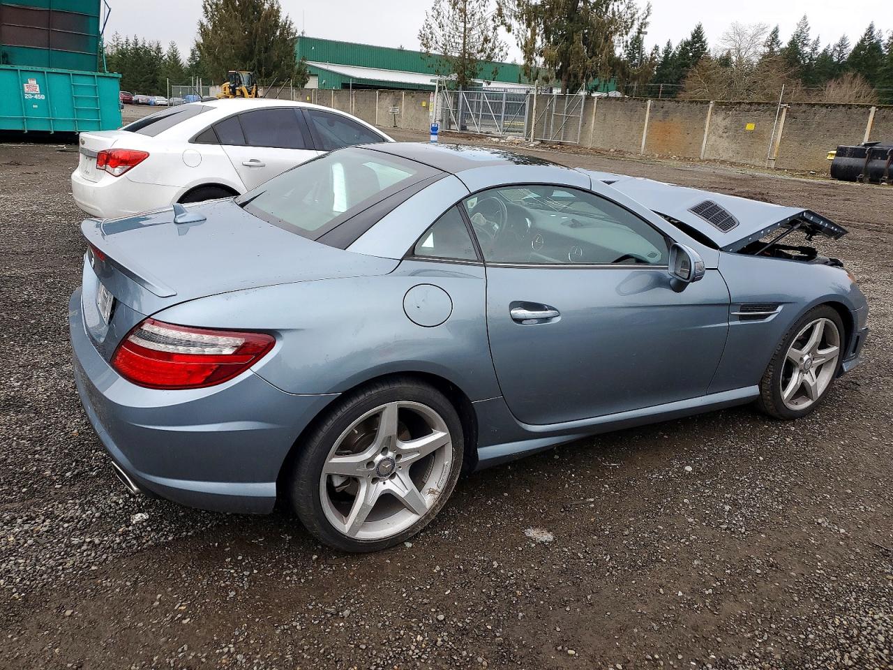 2012 Mercedes-benz Slk 350 Blue vin: WDDPK5HA1CF040534