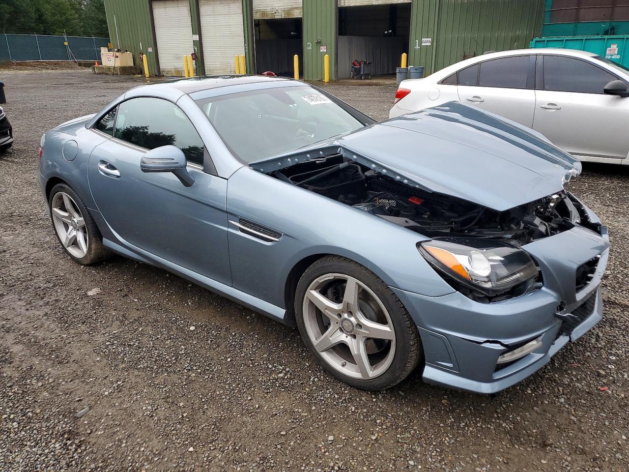 2012 Mercedes-benz Slk 350 Blue vin: WDDPK5HA1CF040534