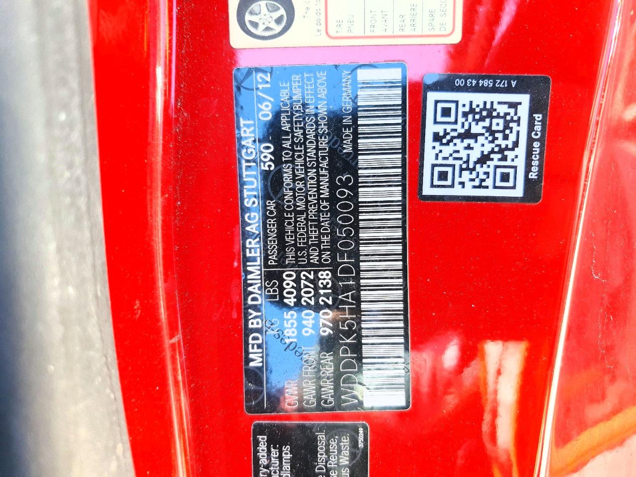 2013 Mercedes-benz Slk 350 Red vin: WDDPK5HA1DF050093