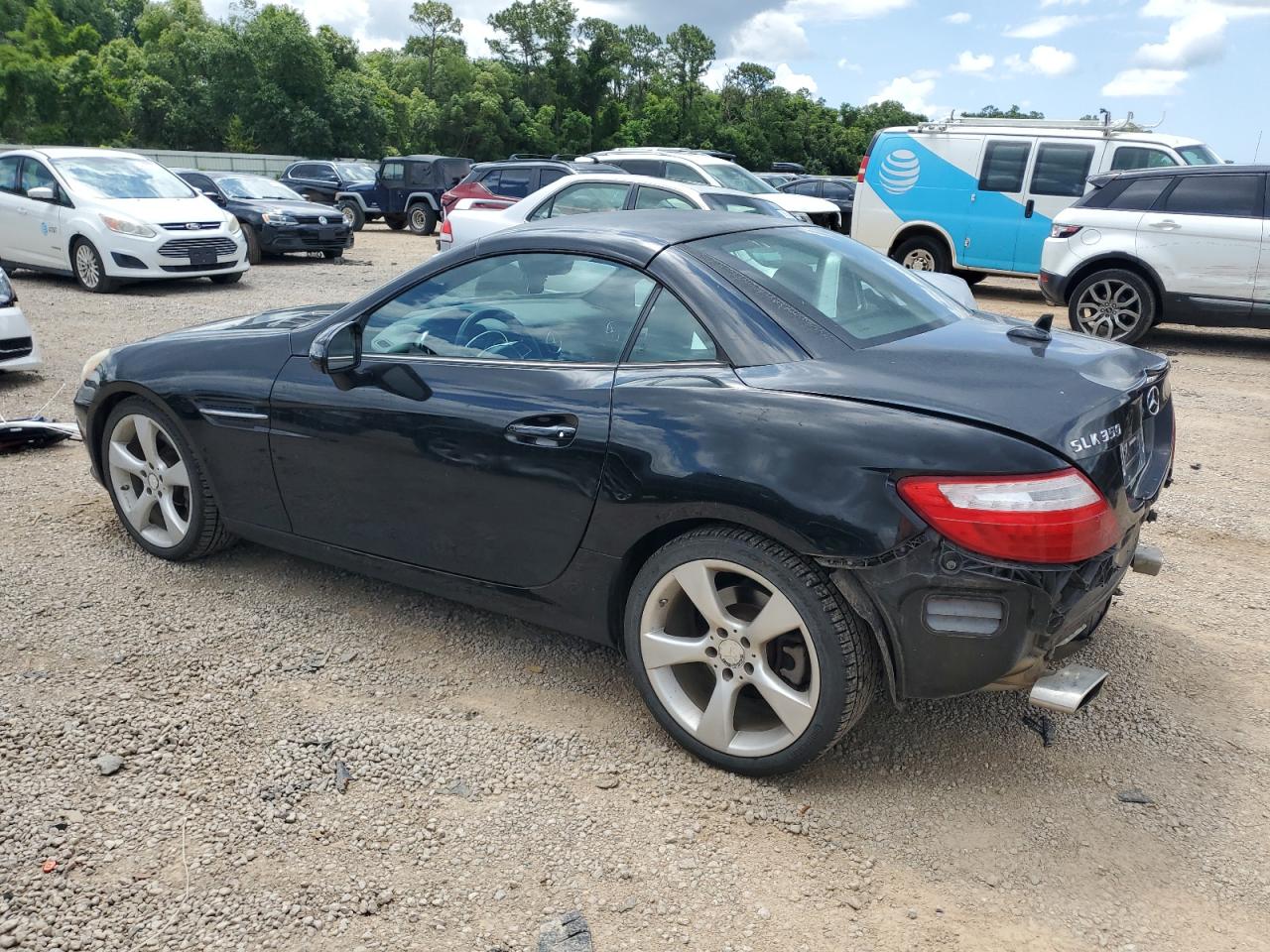 2012 Mercedes-benz Slk 350 Black vin: WDDPK5HA2CF008840