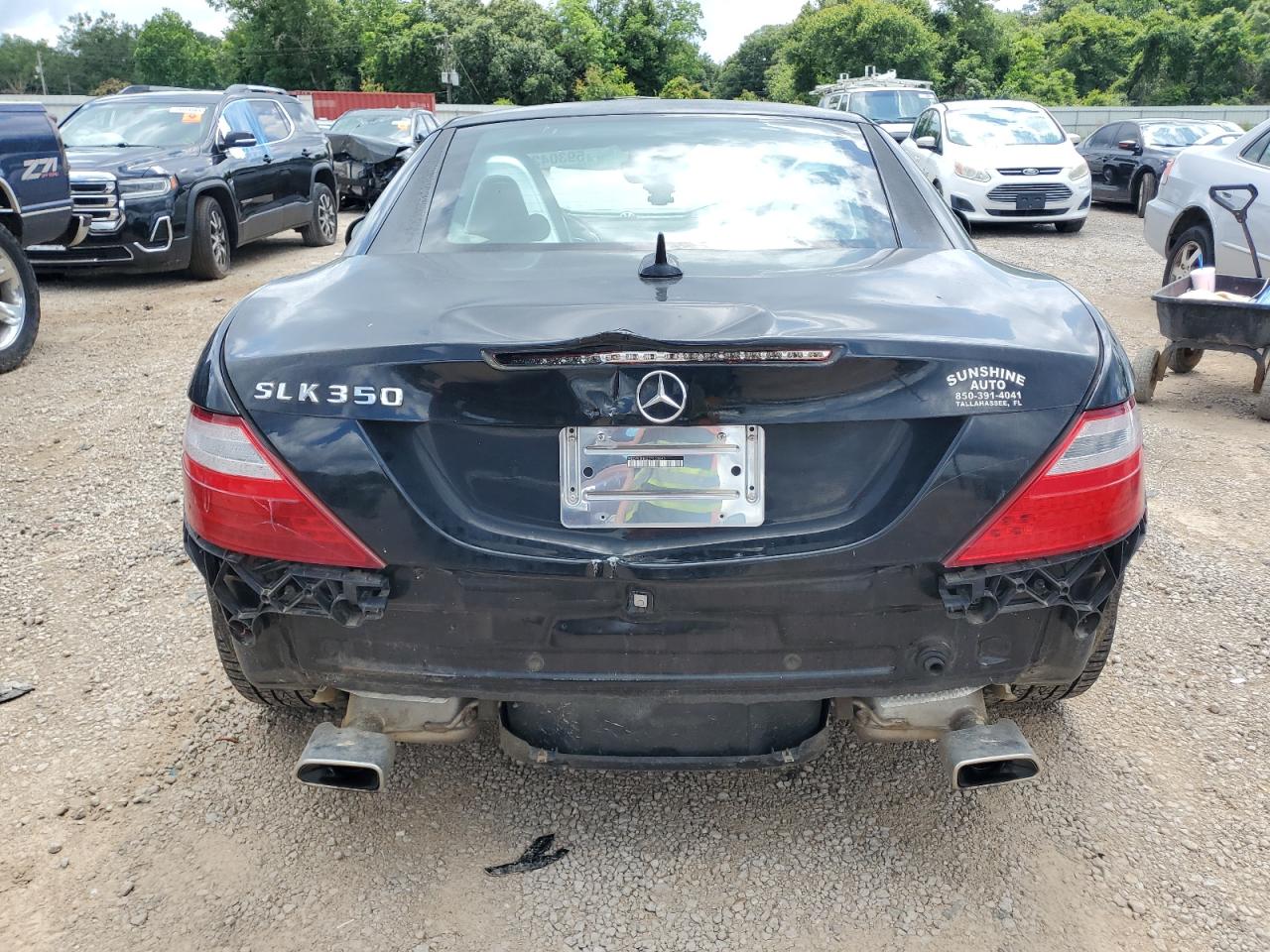 2012 Mercedes-benz Slk 350 Black vin: WDDPK5HA2CF008840