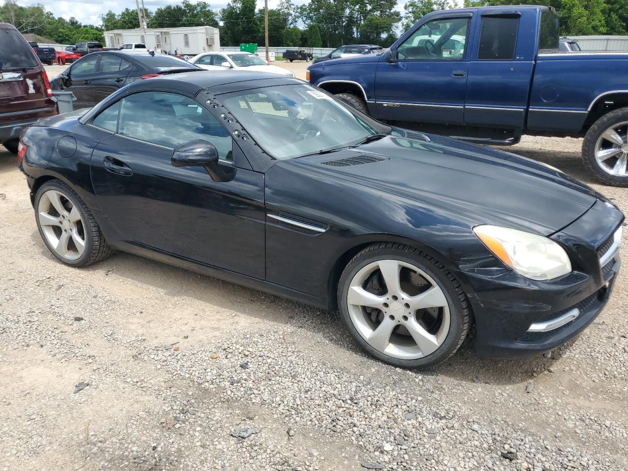 2012 Mercedes-benz Slk 350 Black vin: WDDPK5HA2CF008840