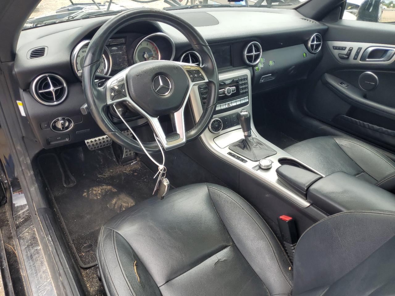 2012 Mercedes-benz Slk 350 Black vin: WDDPK5HA2CF008840