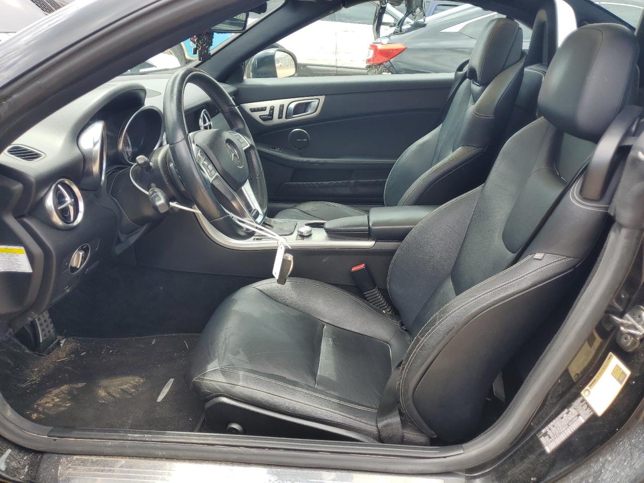 2012 Mercedes-benz Slk 350 Black vin: WDDPK5HA2CF008840