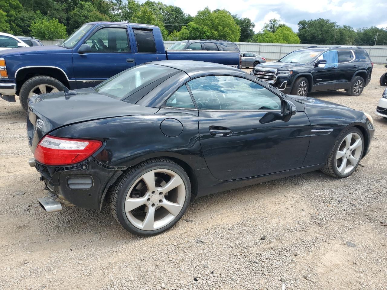 2012 Mercedes-benz Slk 350 Black vin: WDDPK5HA2CF008840