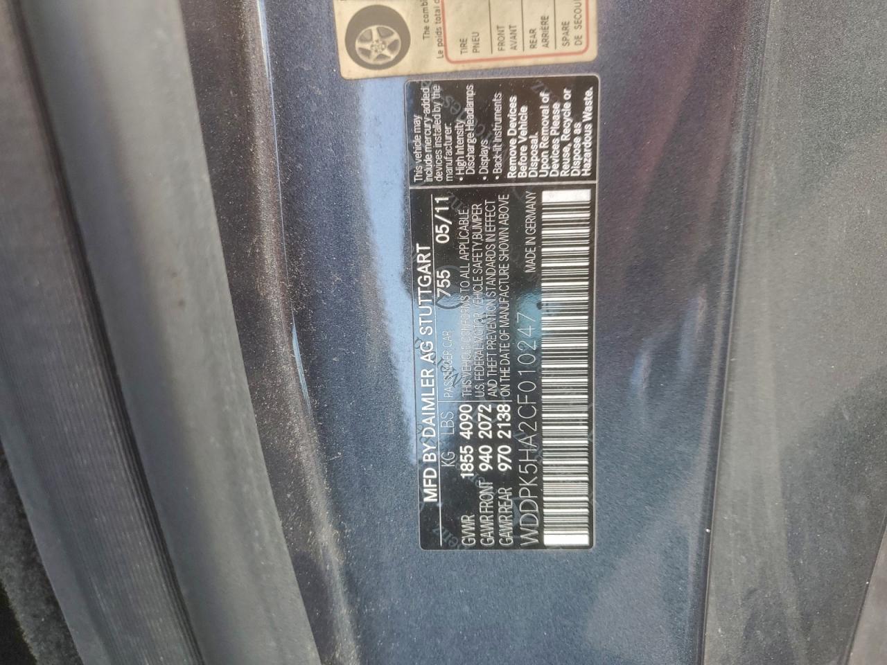 2012 Mercedes-benz Slk 350 Серый vin: WDDPK5HA2CF010247