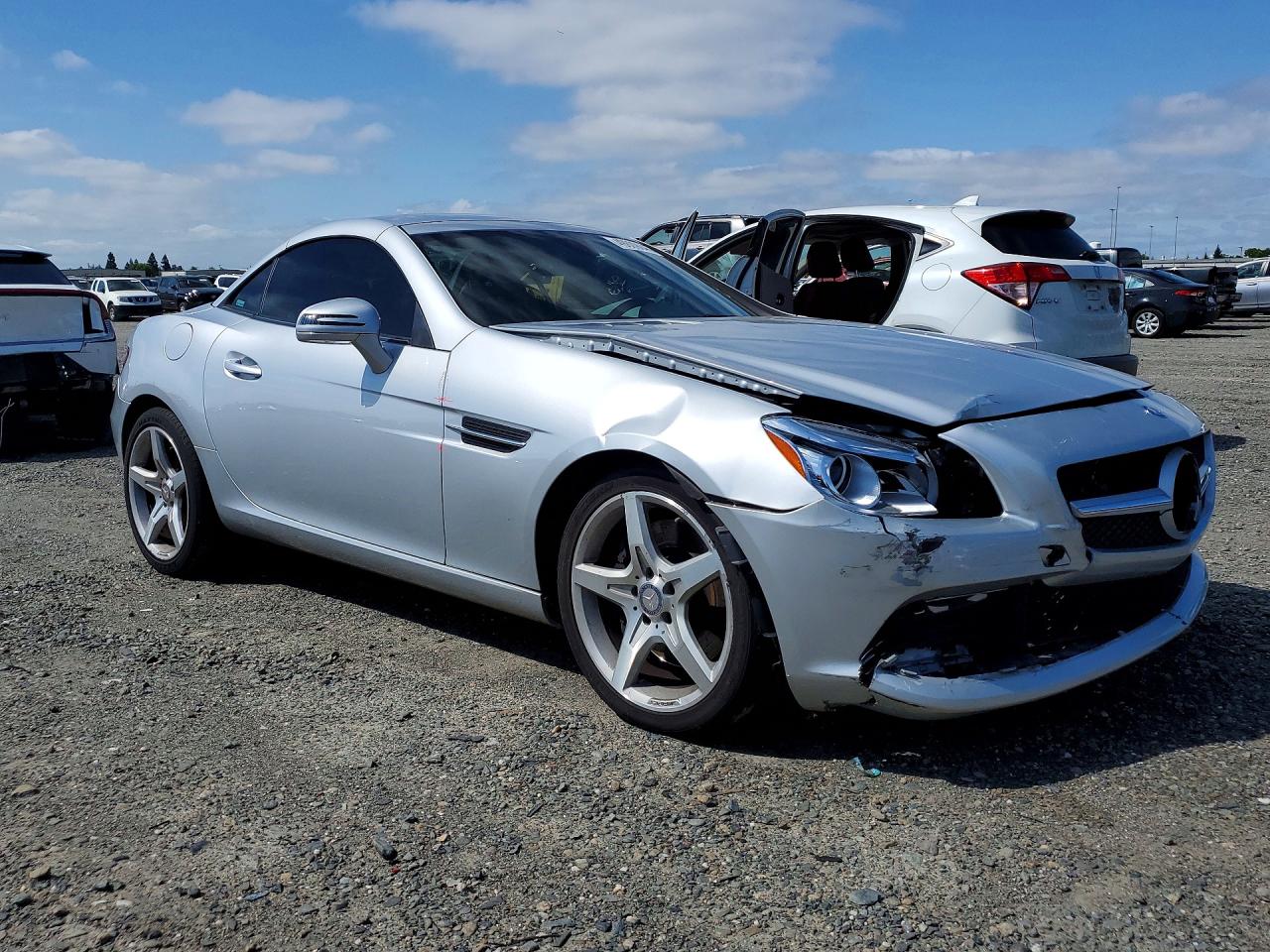 2012 Mercedes-benz Slk 350 Silver vin: WDDPK5HA2CF028750