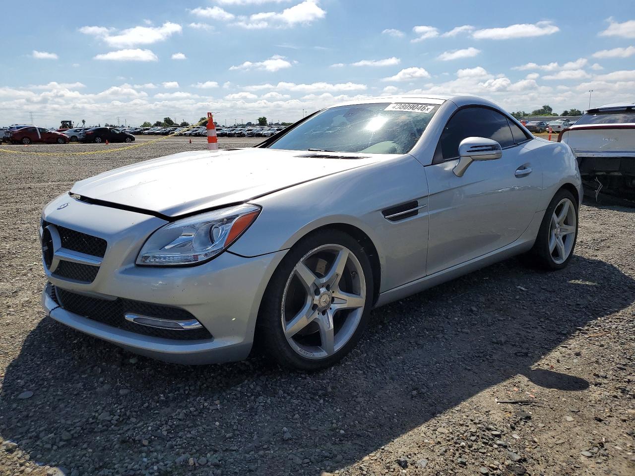 2012 Mercedes-benz Slk 350 Silver vin: WDDPK5HA2CF028750
