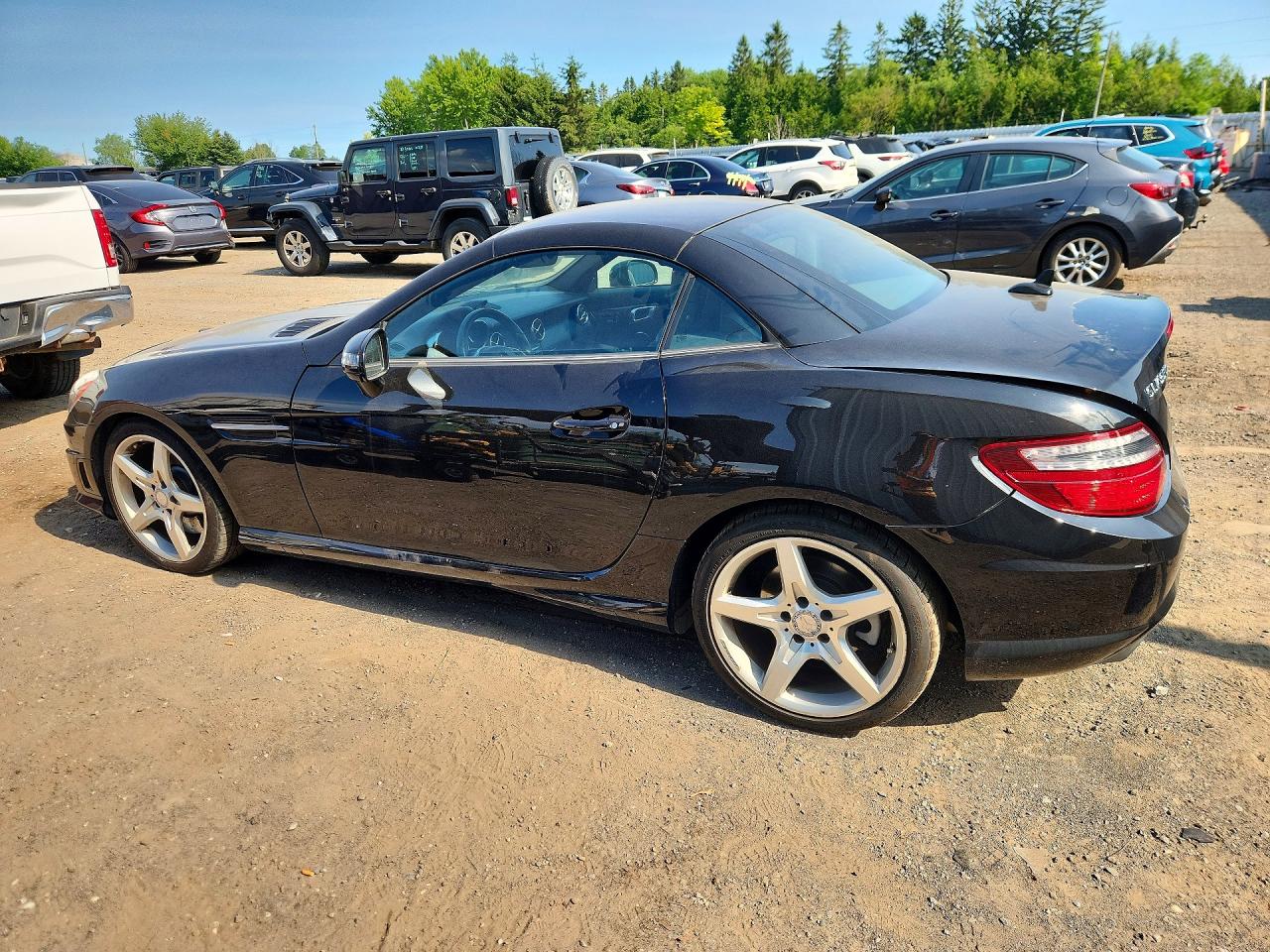 2012 Mercedes-benz Slk 350 Black vin: WDDPK5HA3CF010693