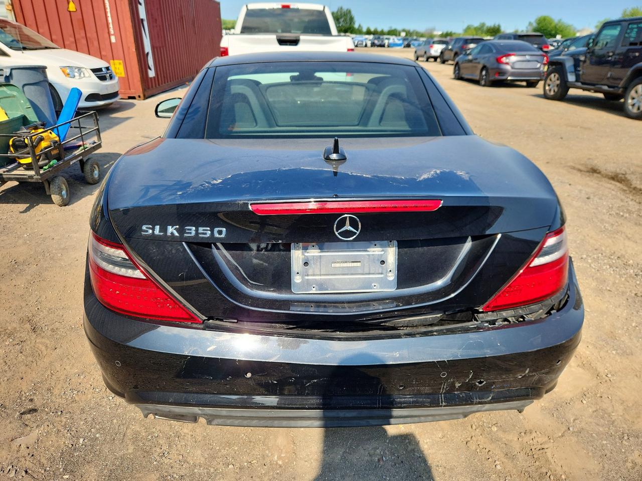 2012 Mercedes-benz Slk 350 Black vin: WDDPK5HA3CF010693