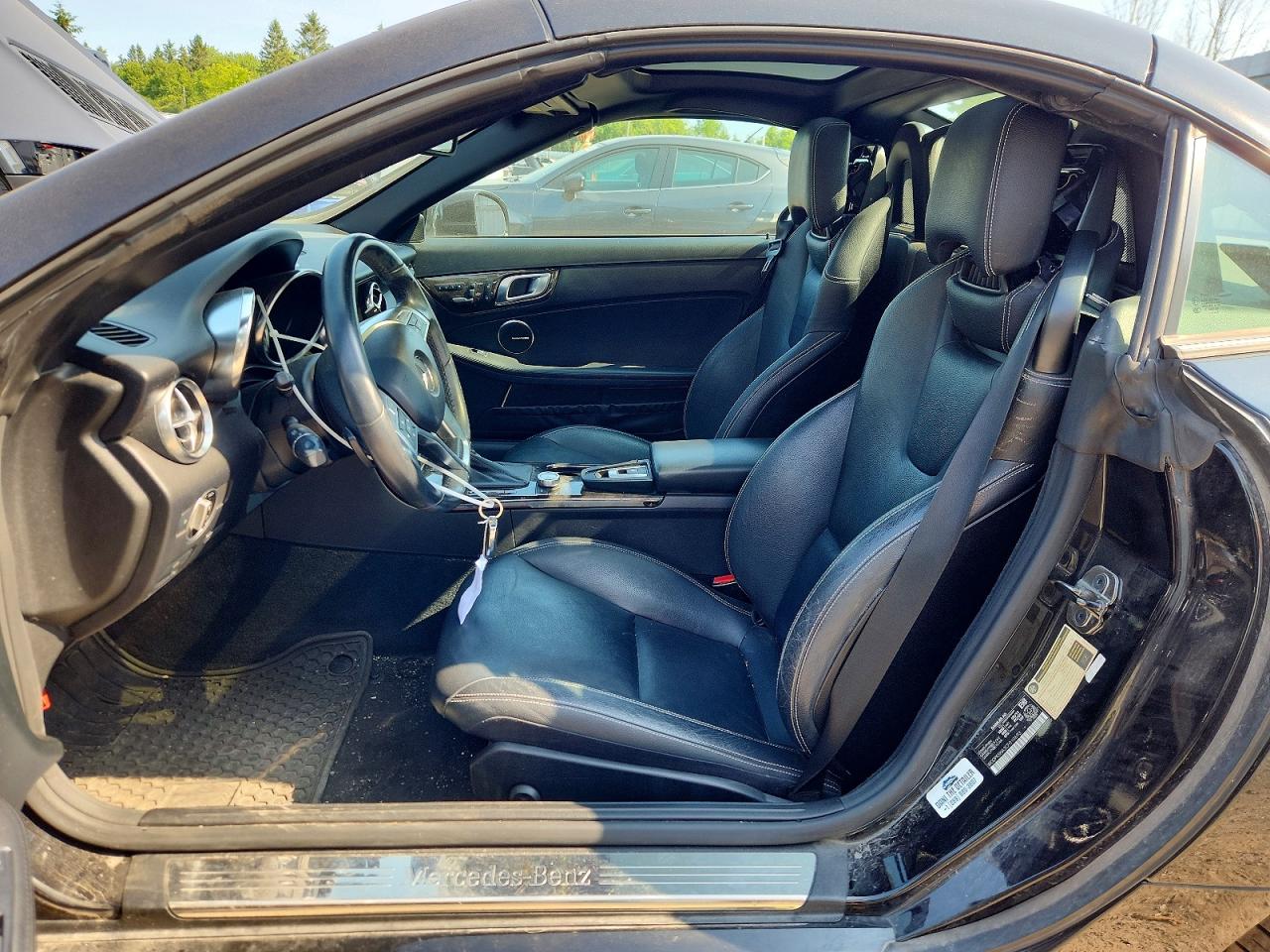 2012 Mercedes-benz Slk 350 Black vin: WDDPK5HA3CF010693