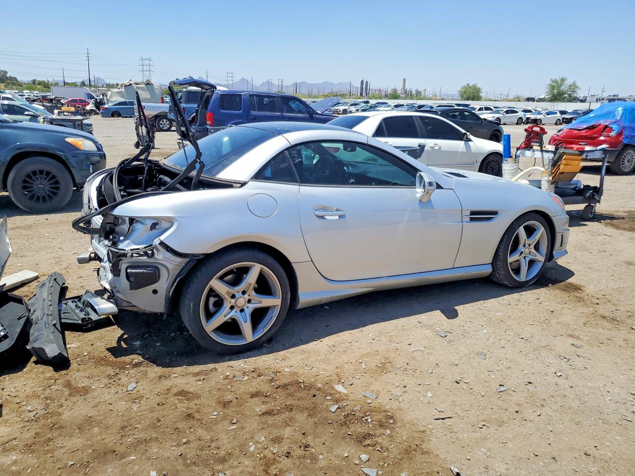 2012 Mercedes-benz Slk 350 Silver vin: WDDPK5HA3CF012296