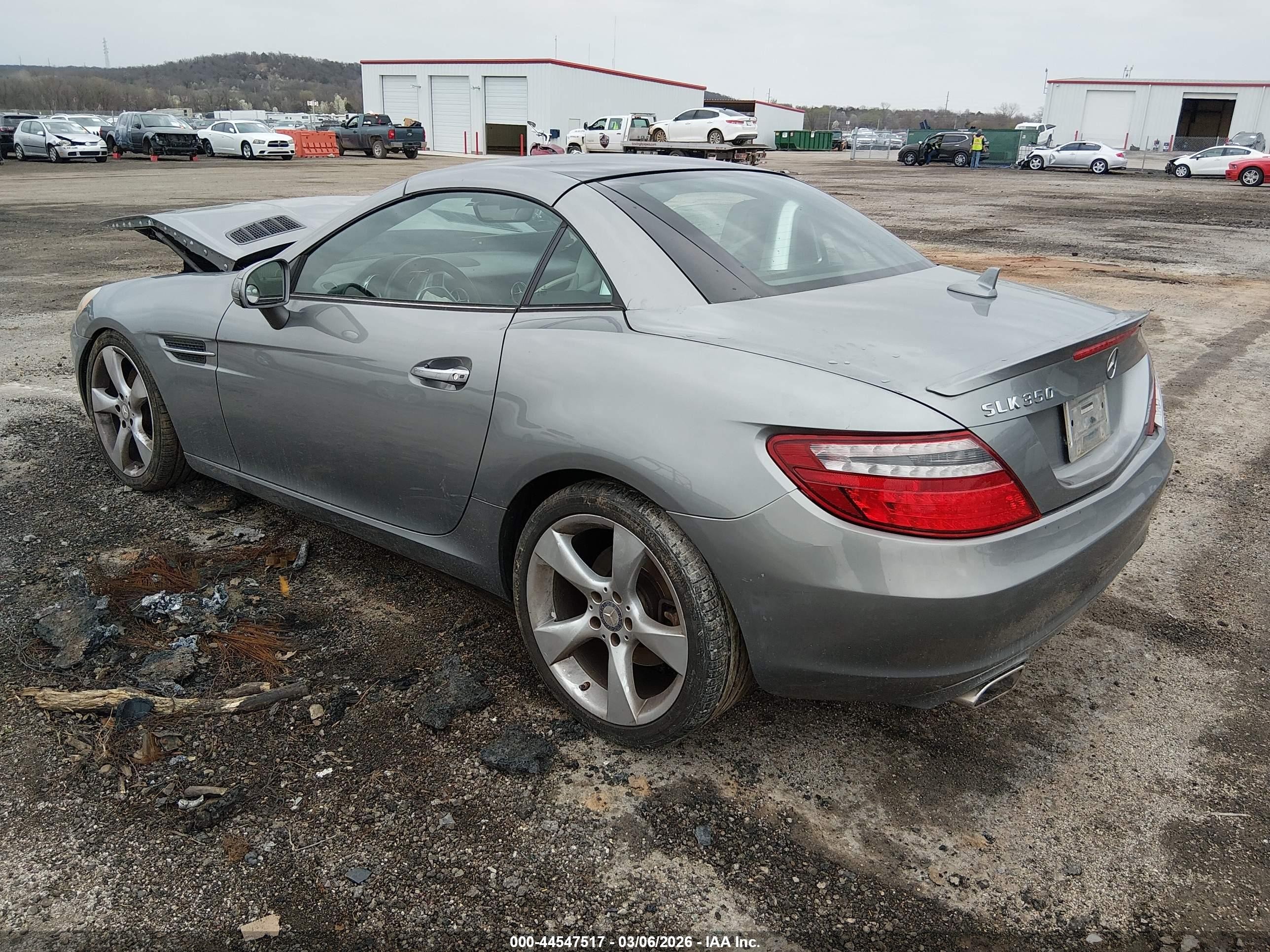 2012 Mercedes-benz Slk 350 Gray vin: WDDPK5HA3CF017854