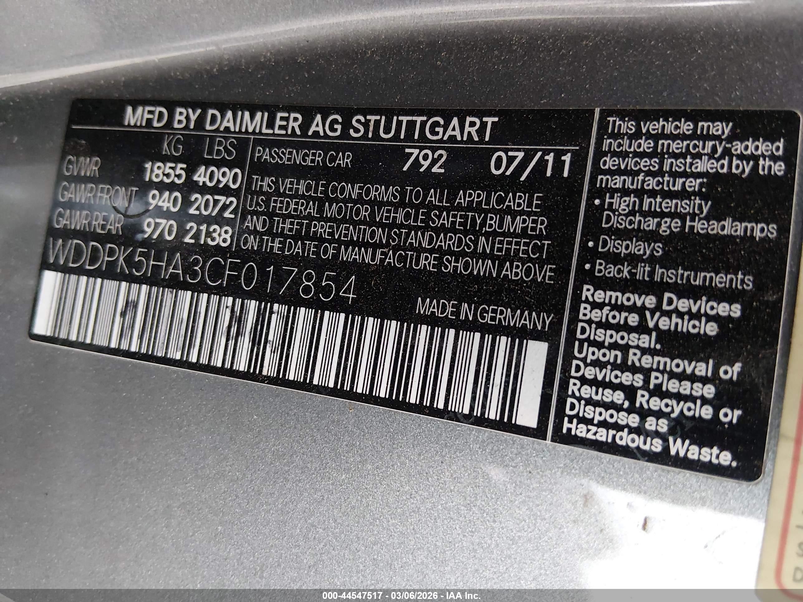 2012 Mercedes-benz Slk 350 Gray vin: WDDPK5HA3CF017854