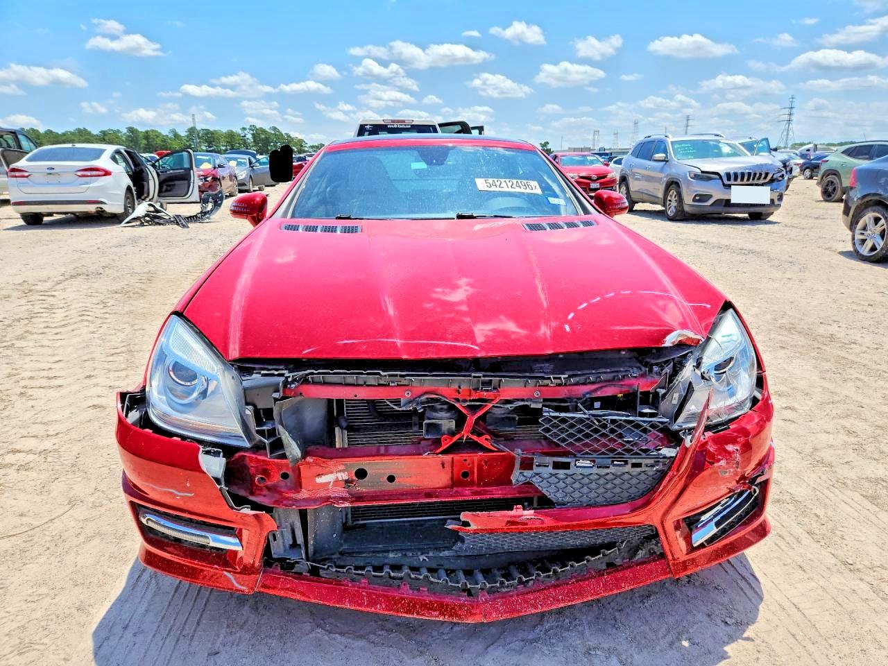 2015 Mercedes-benz Slk 350 Red vin: WDDPK5HA3FF103475