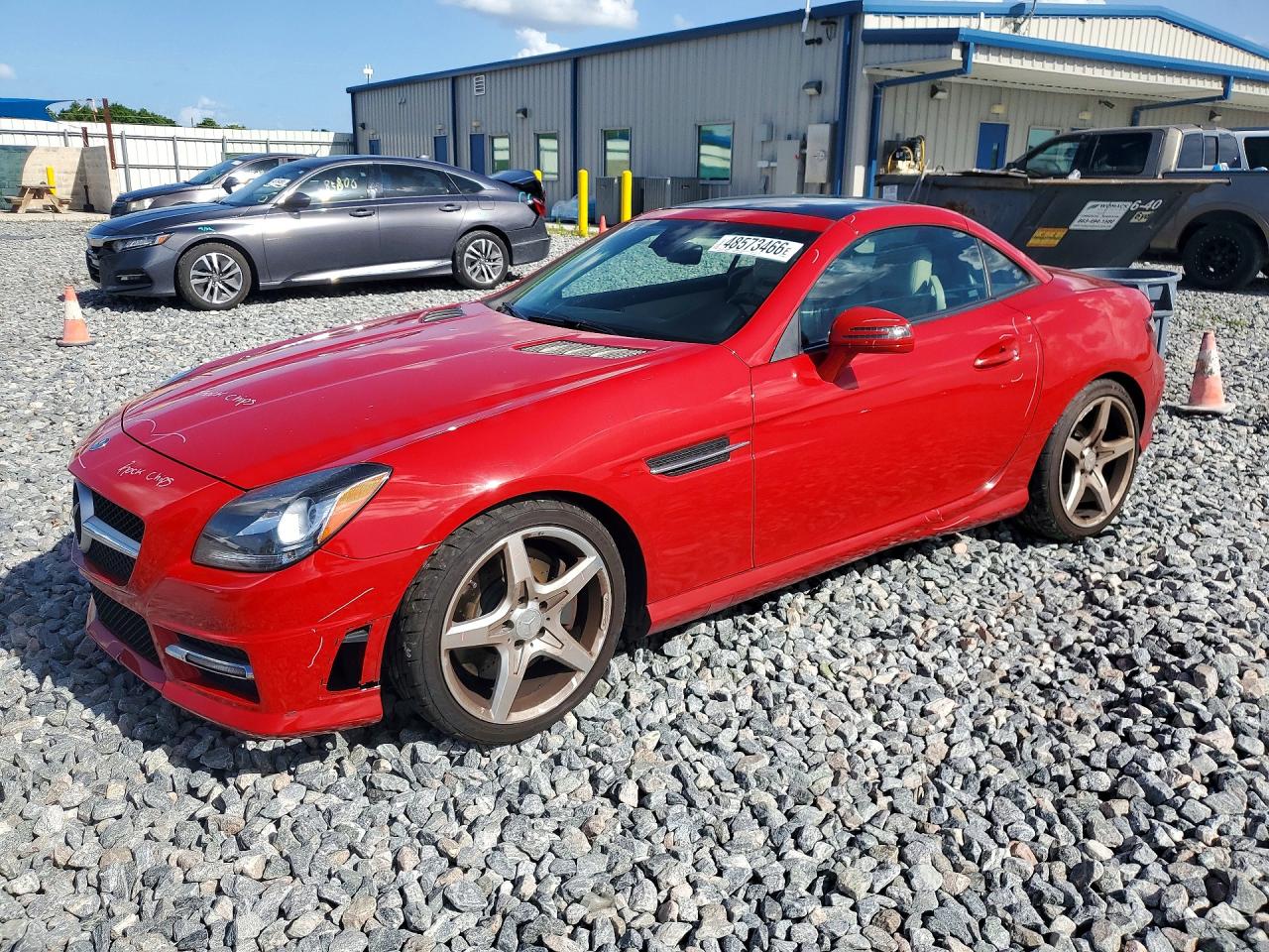 2012 Mercedes-benz Slk 350 Red vin: WDDPK5HA4CF005163