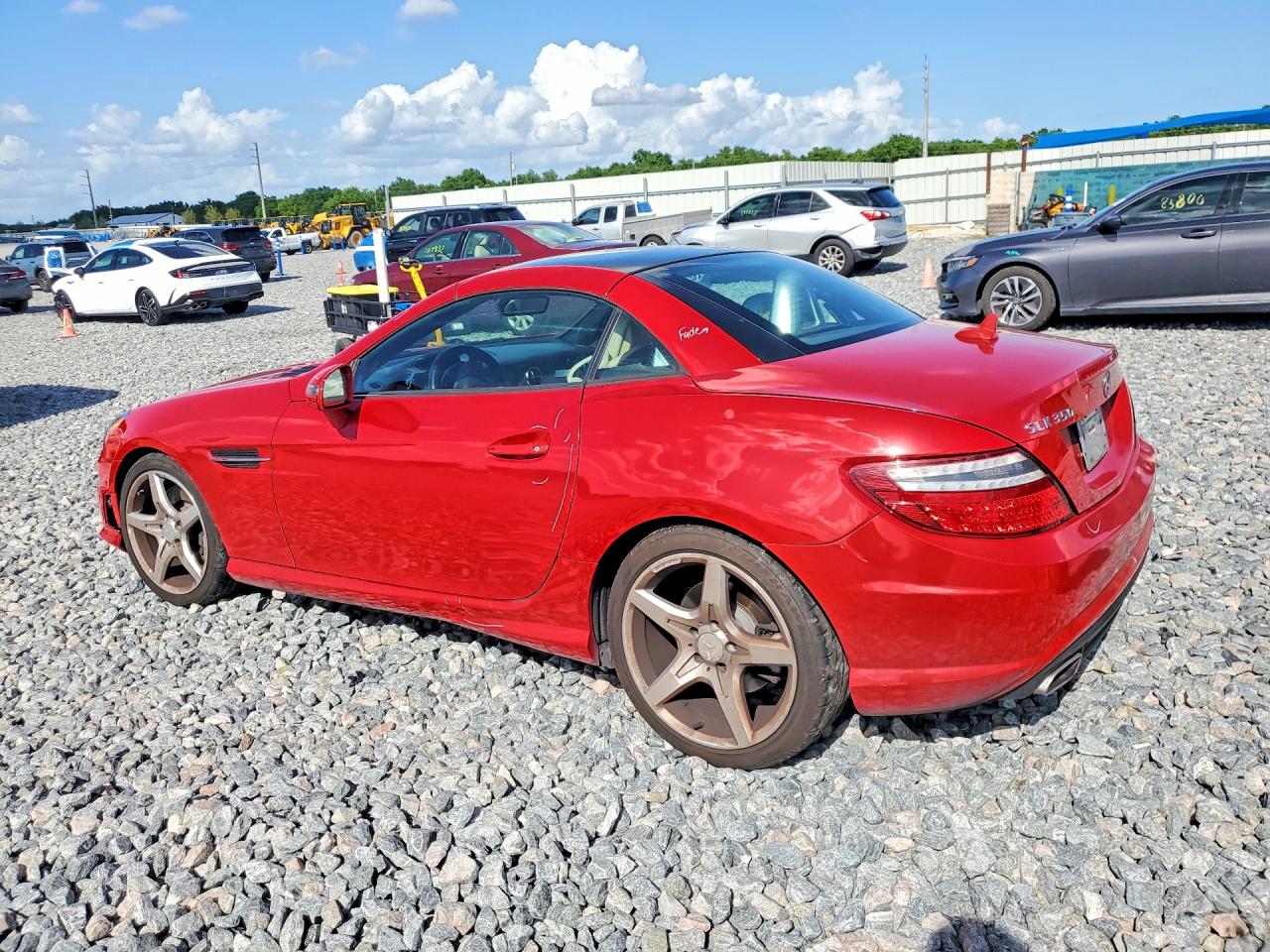 2012 Mercedes-benz Slk 350 Red vin: WDDPK5HA4CF005163