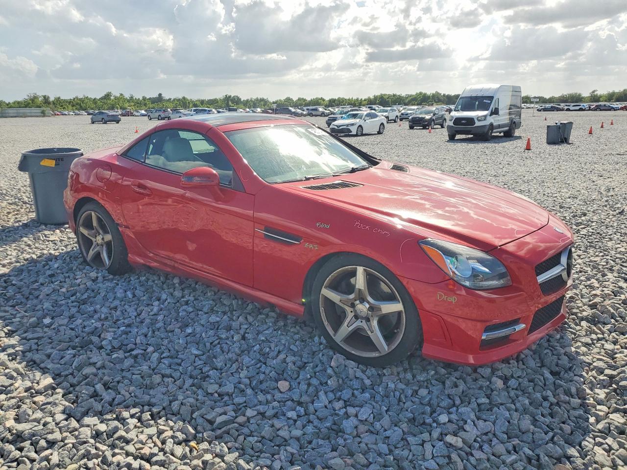 2012 Mercedes-benz Slk 350 Red vin: WDDPK5HA4CF005163