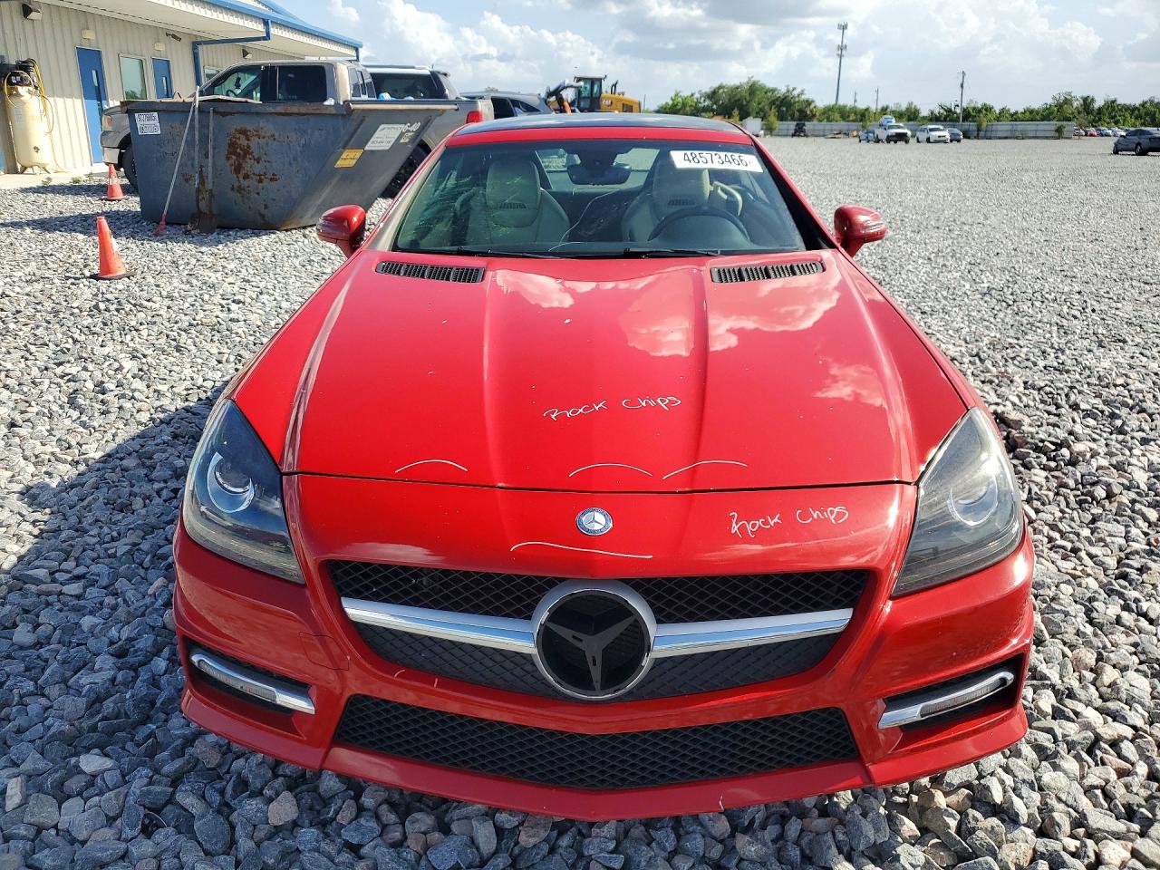 2012 Mercedes-benz Slk 350 Red vin: WDDPK5HA4CF005163