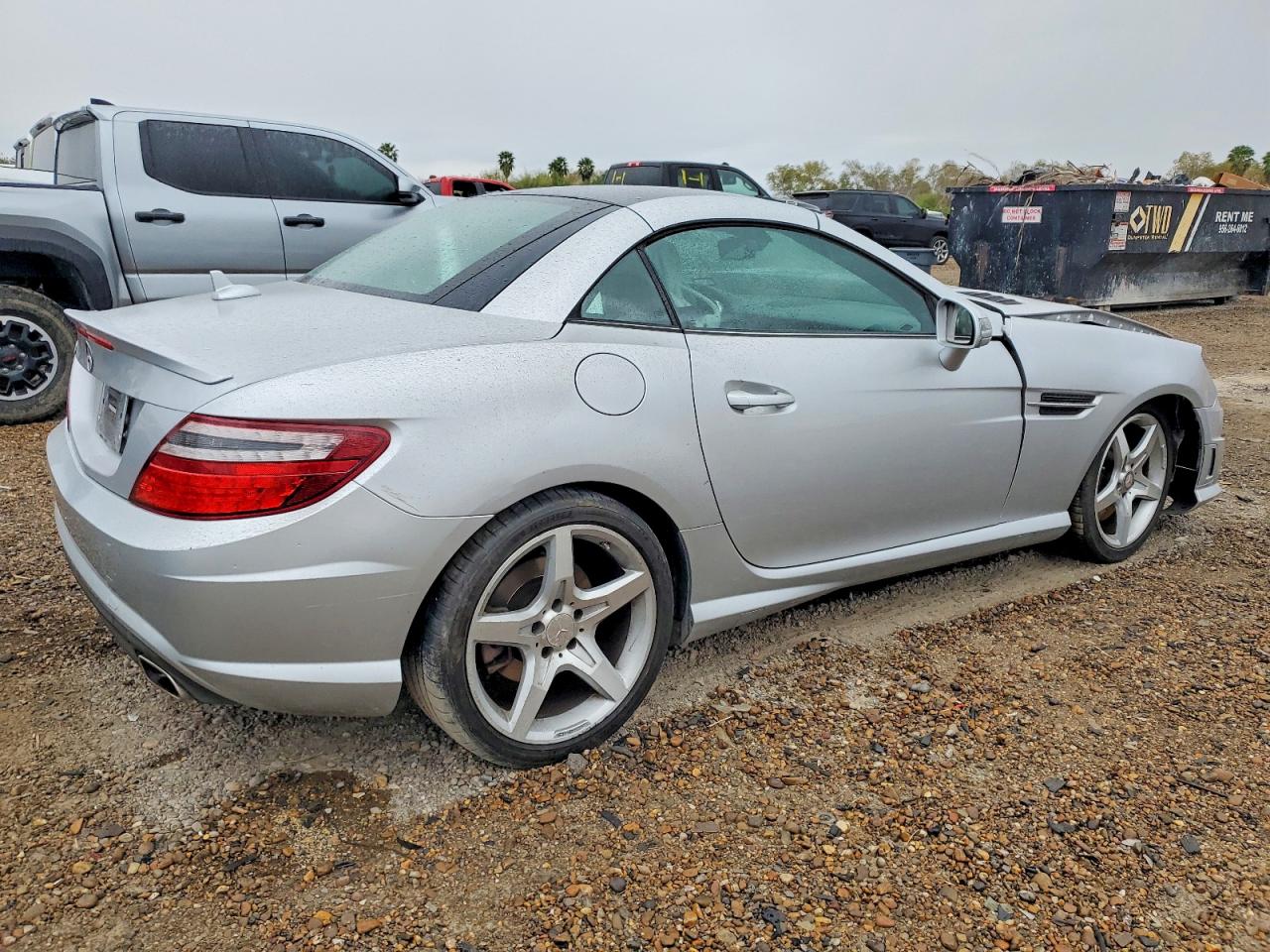2014 Mercedes-benz Slk 350 Silver vin: WDDPK5HA4EF074891