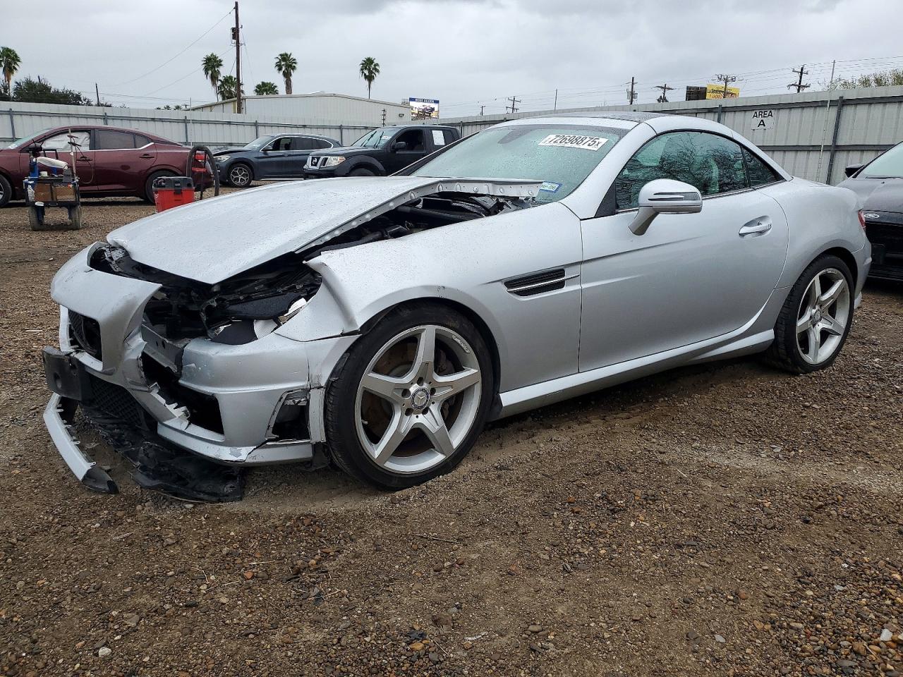 2014 Mercedes-benz Slk 350 Silver vin: WDDPK5HA4EF074891