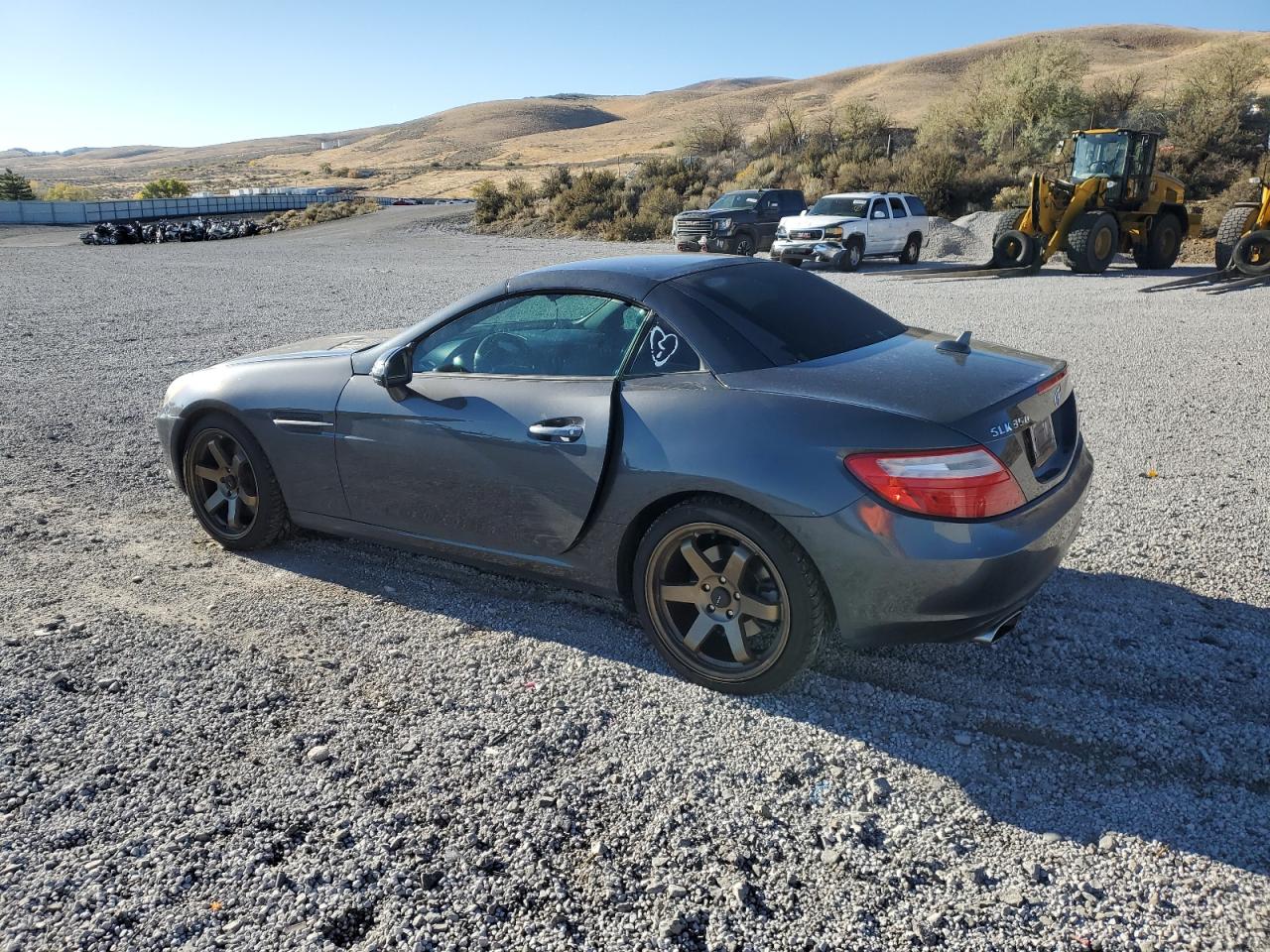 2012 Mercedes-benz Slk 350 Gray vin: WDDPK5HA5CF009027
