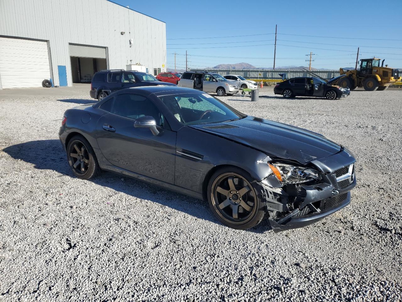 2012 Mercedes-benz Slk 350 Gray vin: WDDPK5HA5CF009027