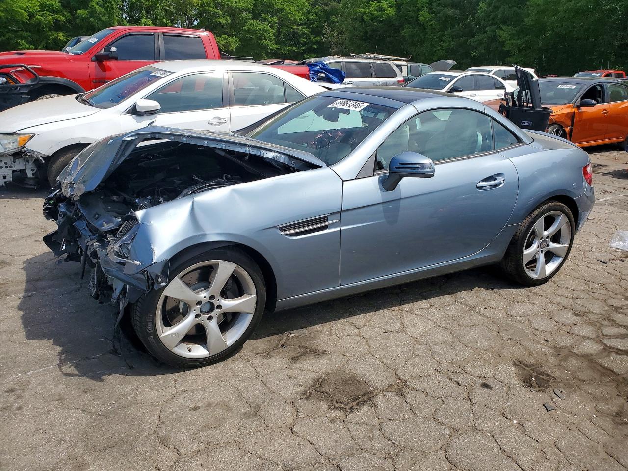 2012 Mercedes-benz Slk 350 Синий vin: WDDPK5HA5CF012624