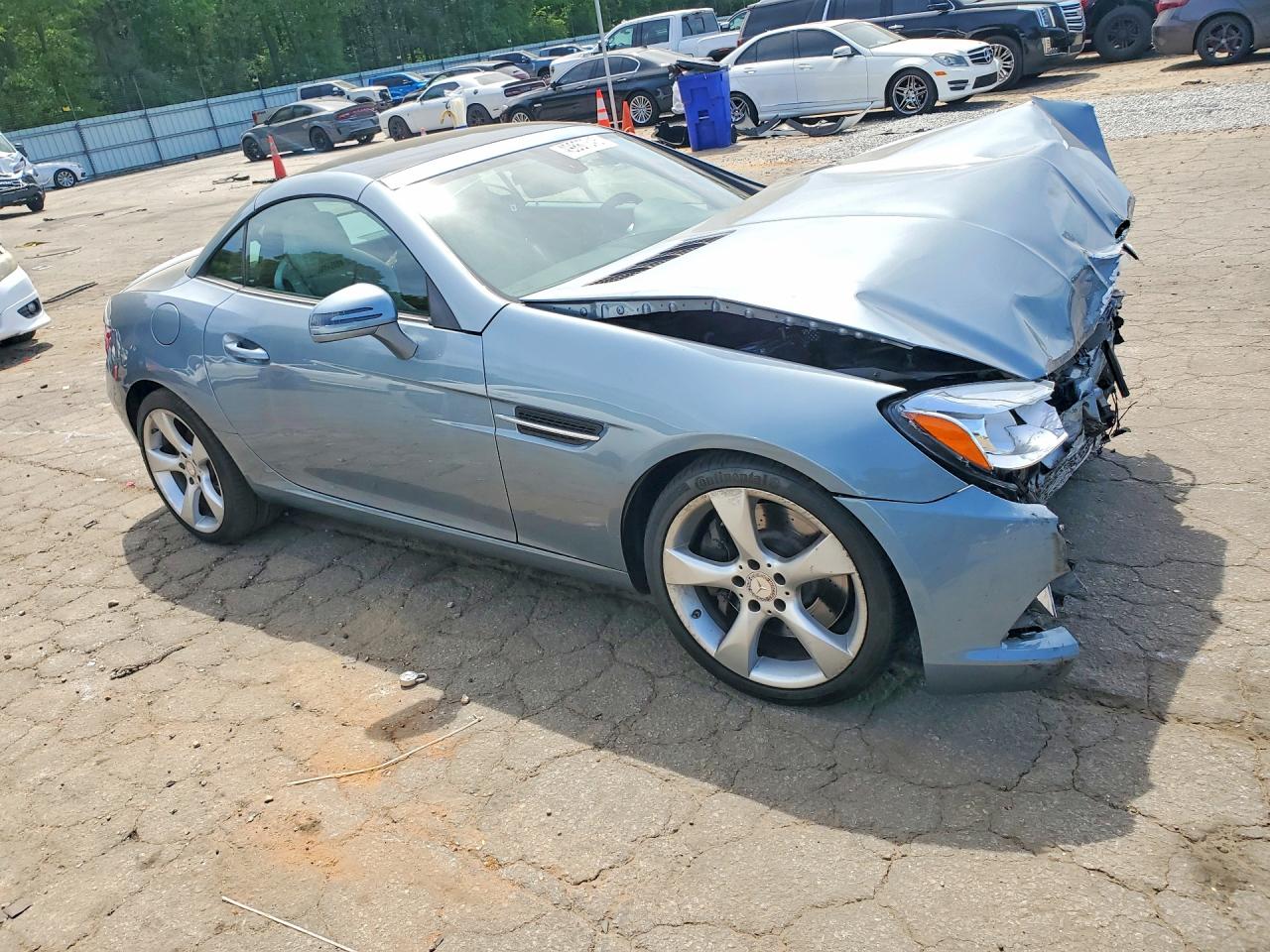 2012 Mercedes-benz Slk 350 Синий vin: WDDPK5HA5CF012624