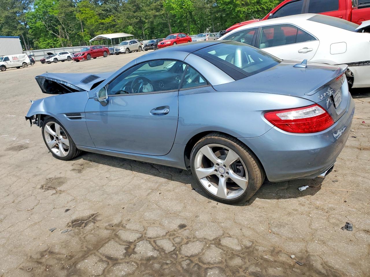 2012 Mercedes-benz Slk 350 Синий vin: WDDPK5HA5CF012624