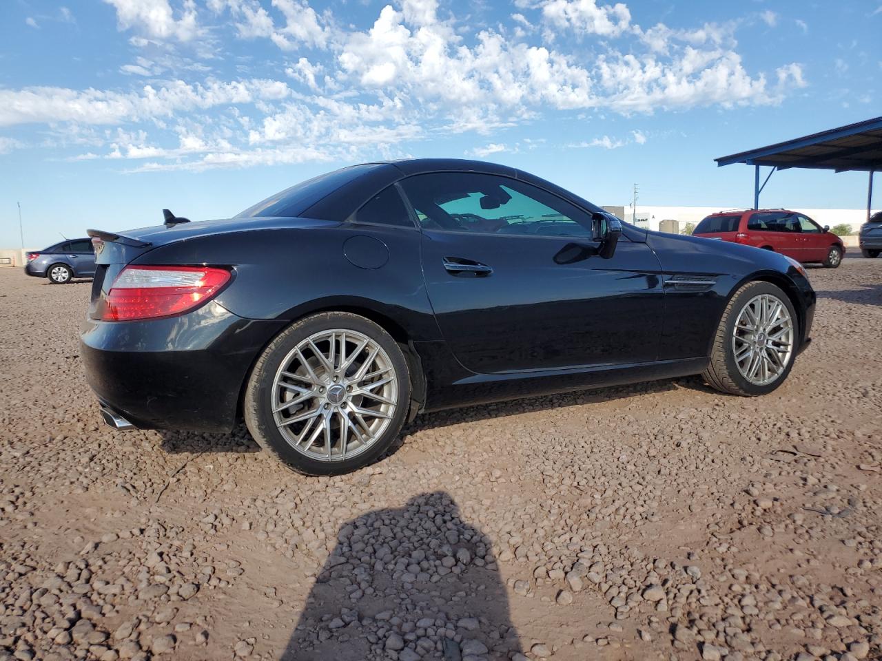 2012 Mercedes-benz Slk 350 Black vin: WDDPK5HA5CF013854