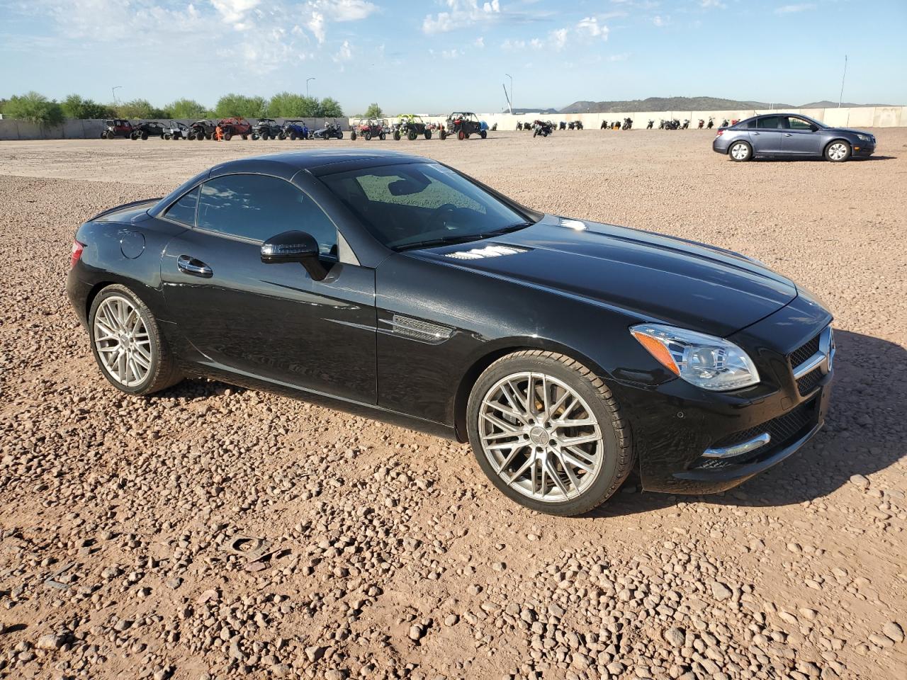 2012 Mercedes-benz Slk 350 Black vin: WDDPK5HA5CF013854