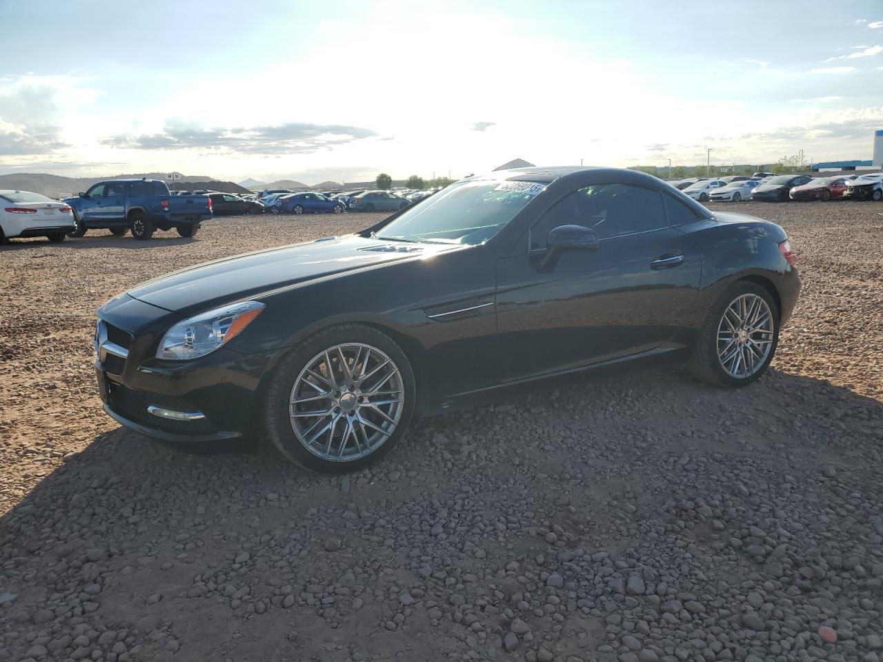 2012 Mercedes-benz Slk 350 Black vin: WDDPK5HA5CF013854