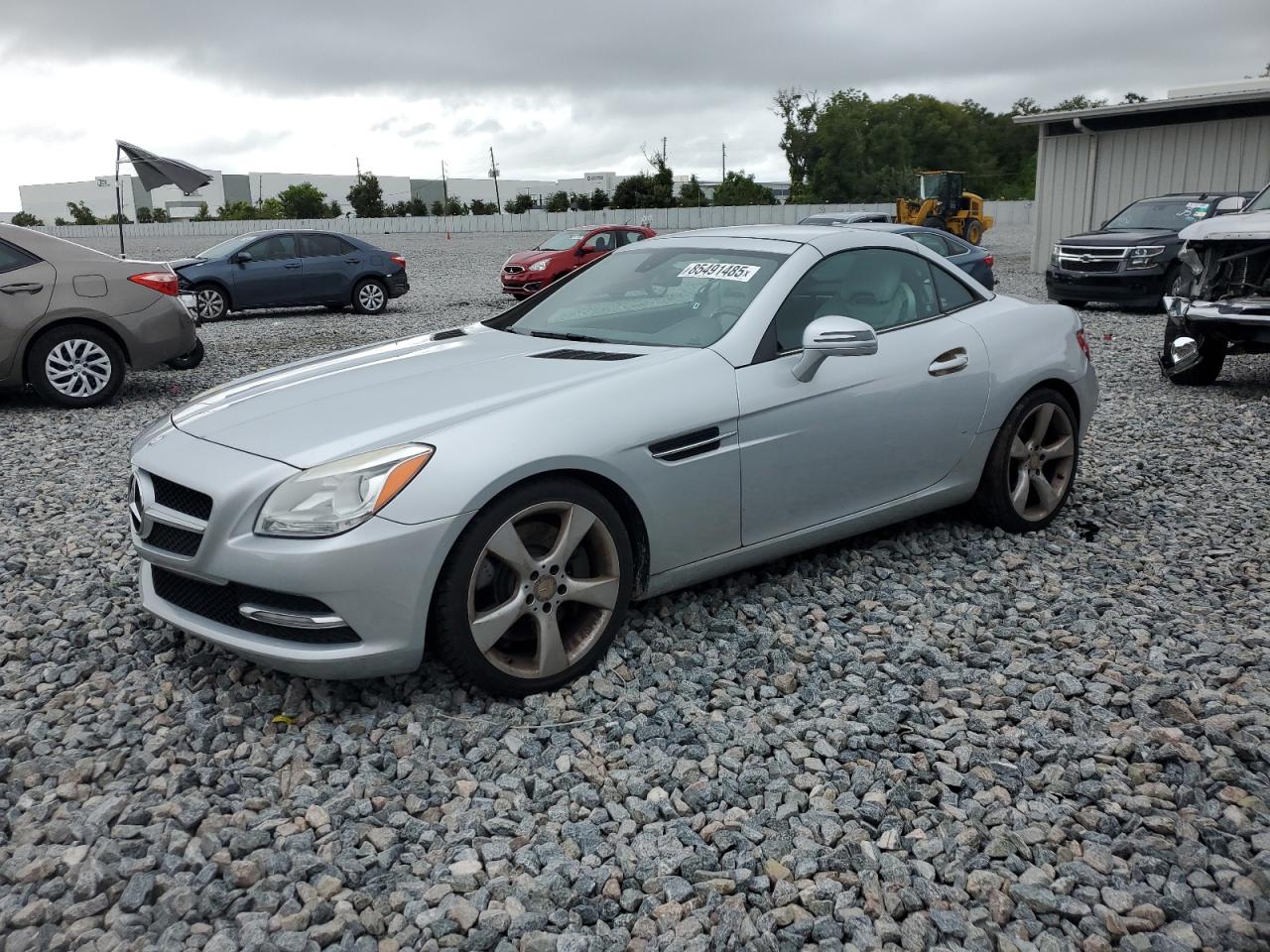 2012 Mercedes-benz Slk 350 Silver vin: WDDPK5HA6CF024832