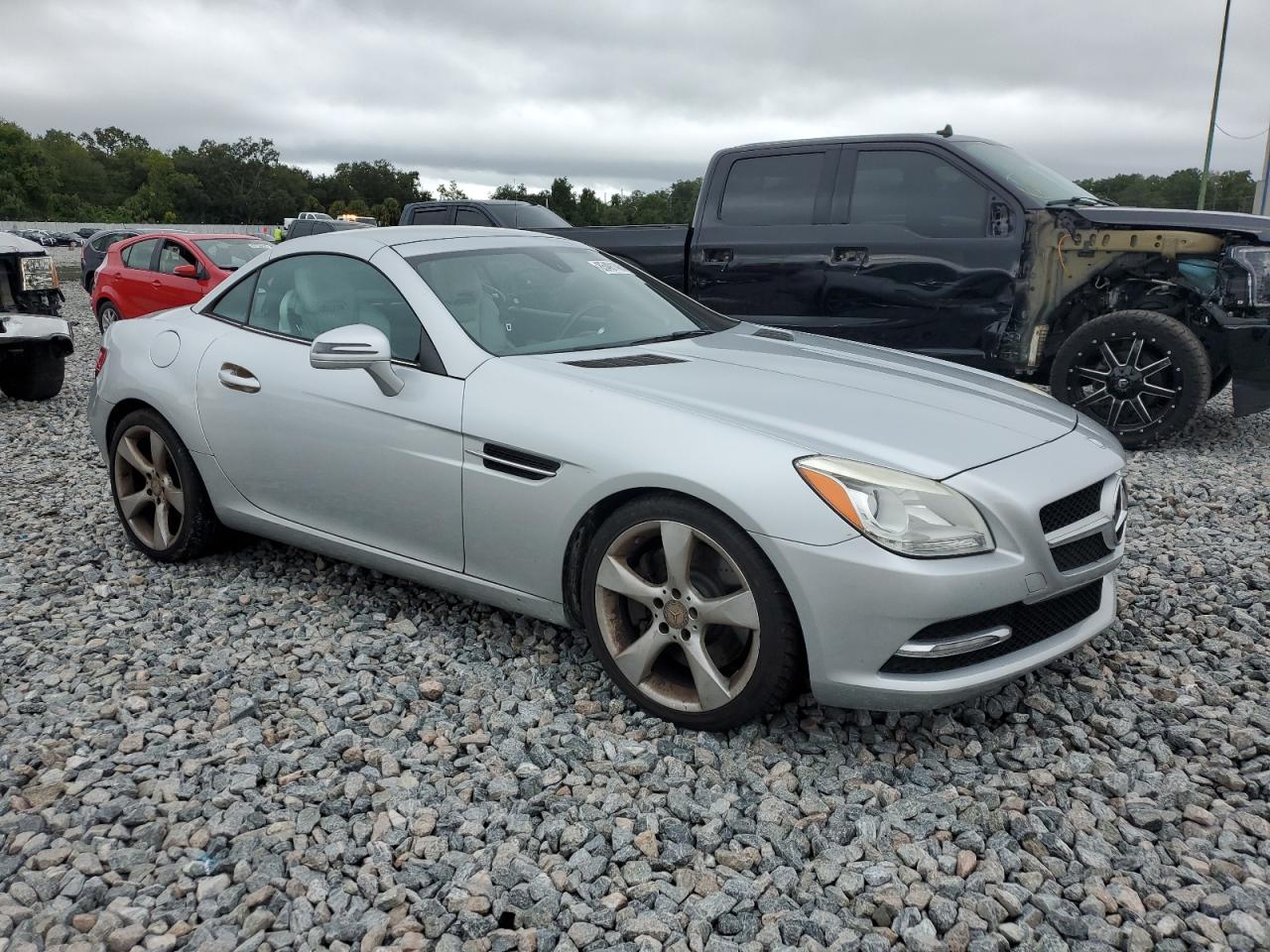 2012 Mercedes-benz Slk 350 Silver vin: WDDPK5HA6CF024832