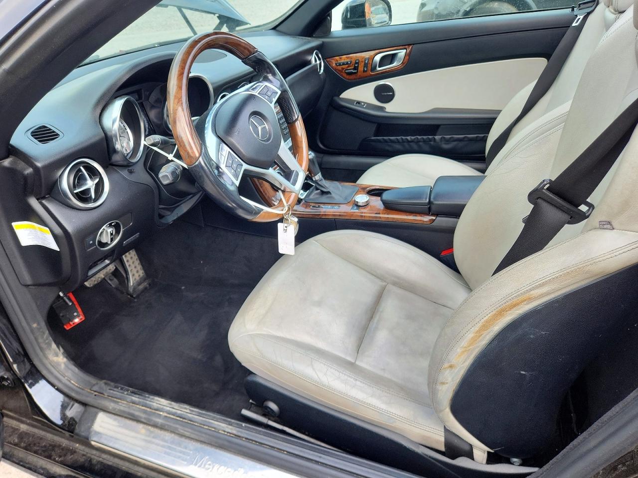 2012 Mercedes-benz Slk 350 Black vin: WDDPK5HA7CF009353