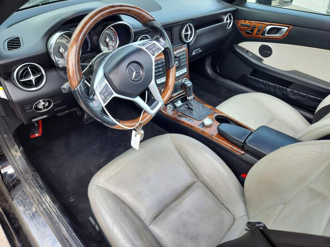 2012 Mercedes-benz Slk 350 Black vin: WDDPK5HA7CF009353