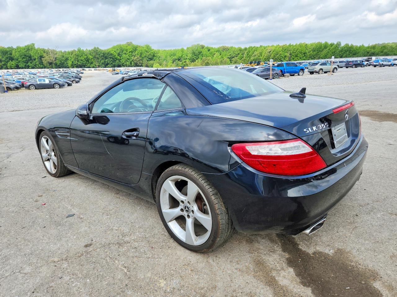 2012 Mercedes-benz Slk 350 Black vin: WDDPK5HA7CF009353