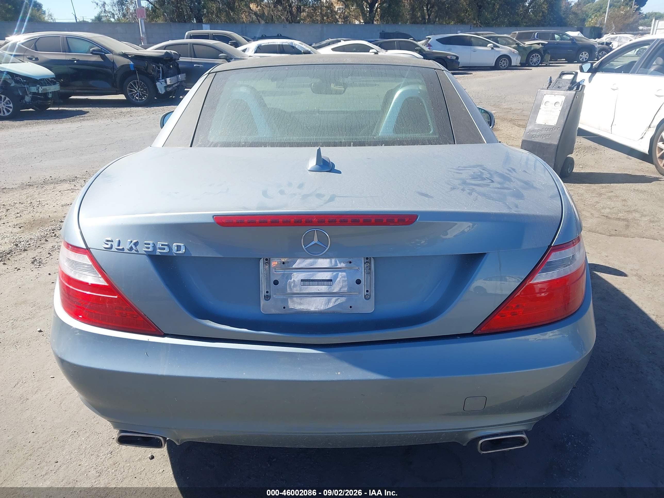 2012 Mercedes-benz Slk 350 Blue vin: WDDPK5HA7CF009479
