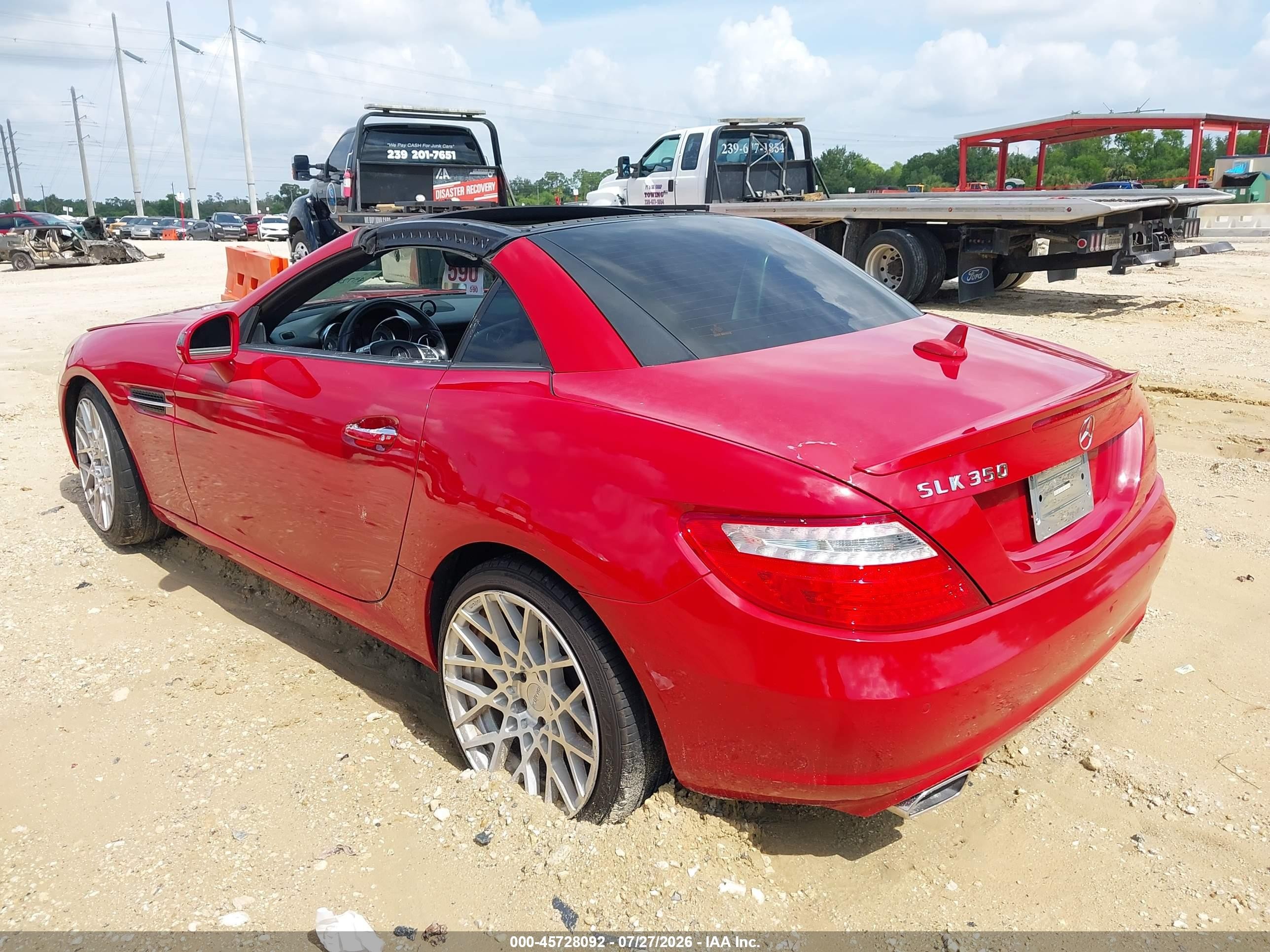 2012 Mercedes-benz Slk 350   Красный vin: WDDPK5HA7CF012494