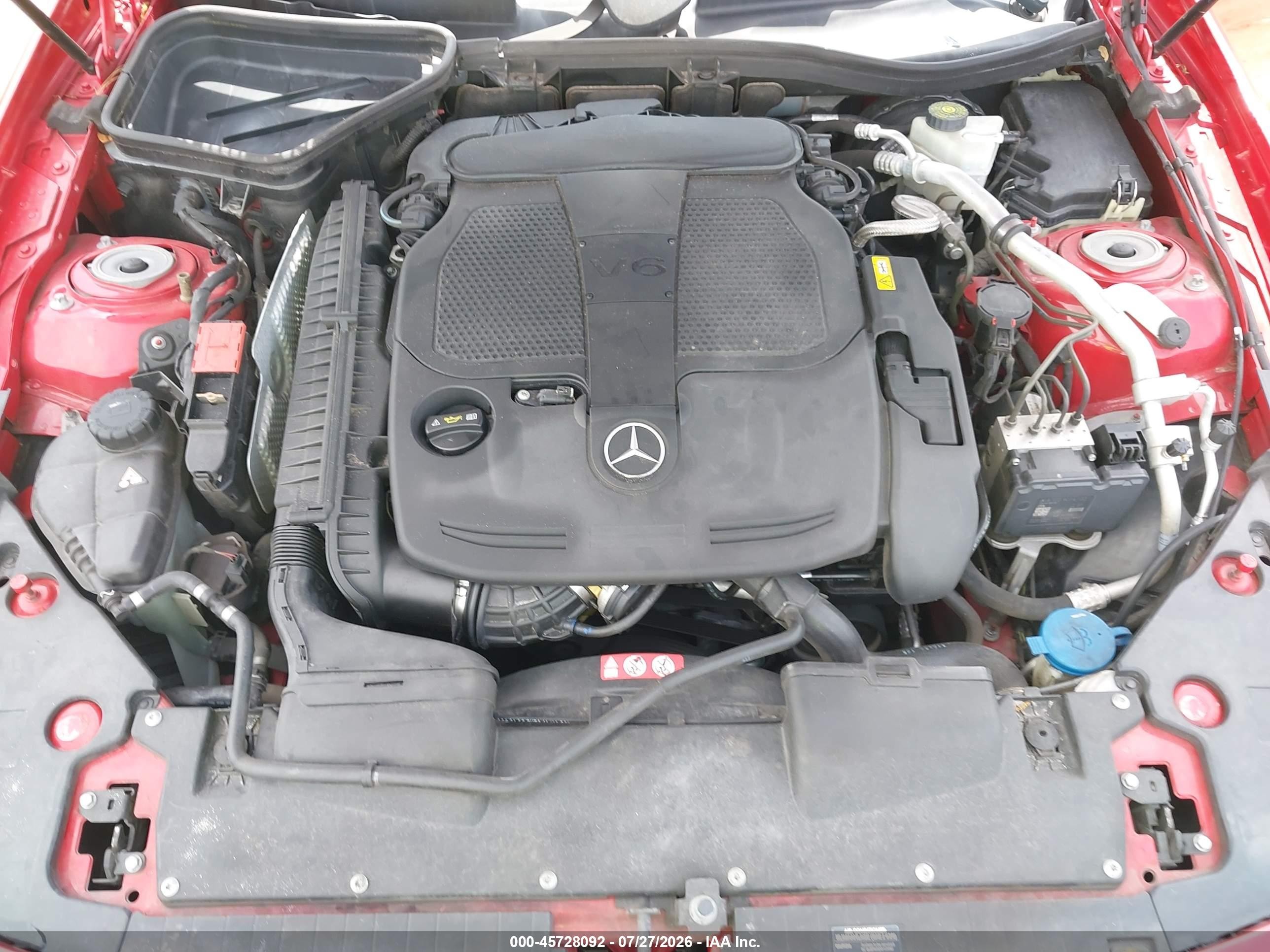2012 Mercedes-benz Slk 350   Красный vin: WDDPK5HA7CF012494